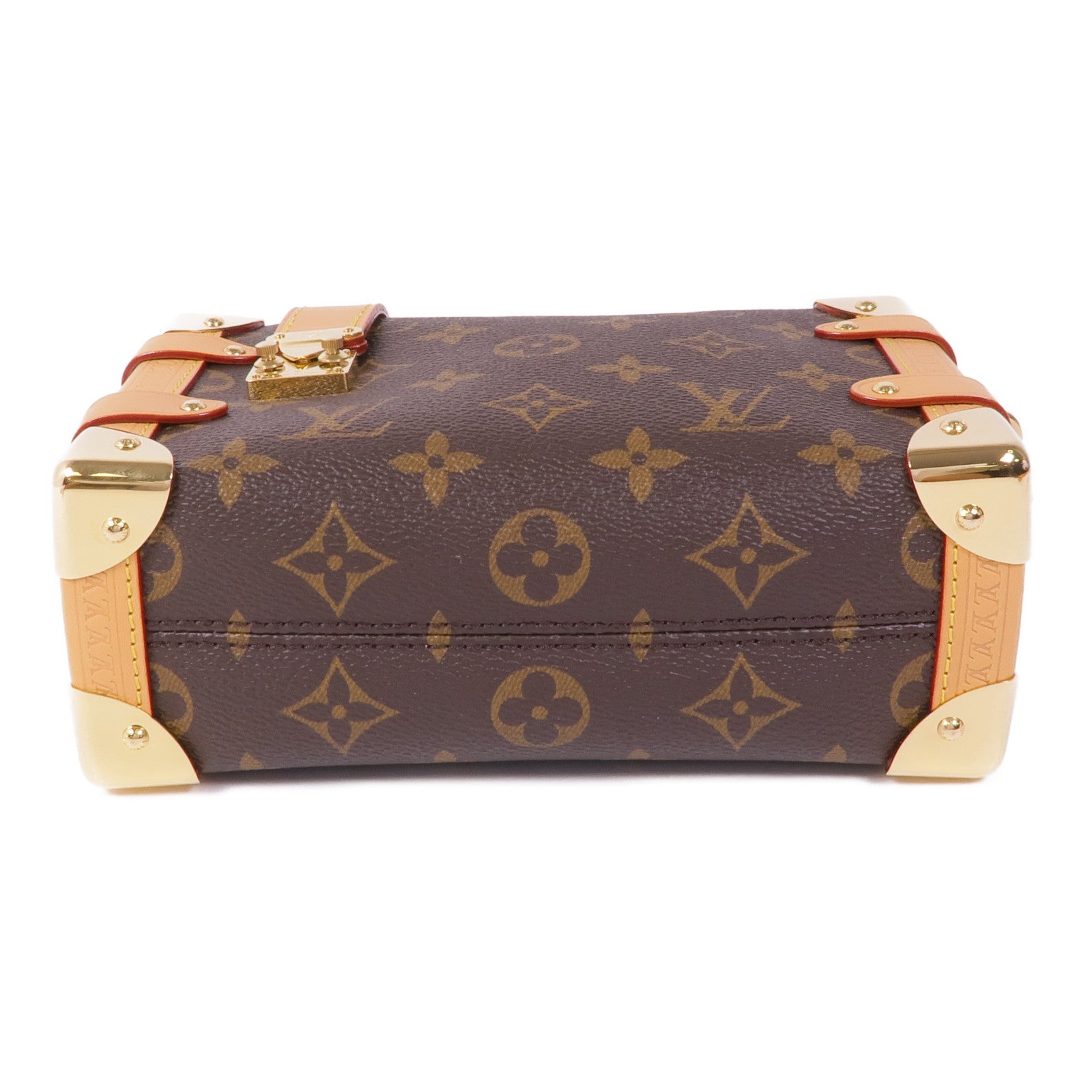 LOUIS VUITTON Monogram Side Trunk PM金扣手挽肩背兩用袋