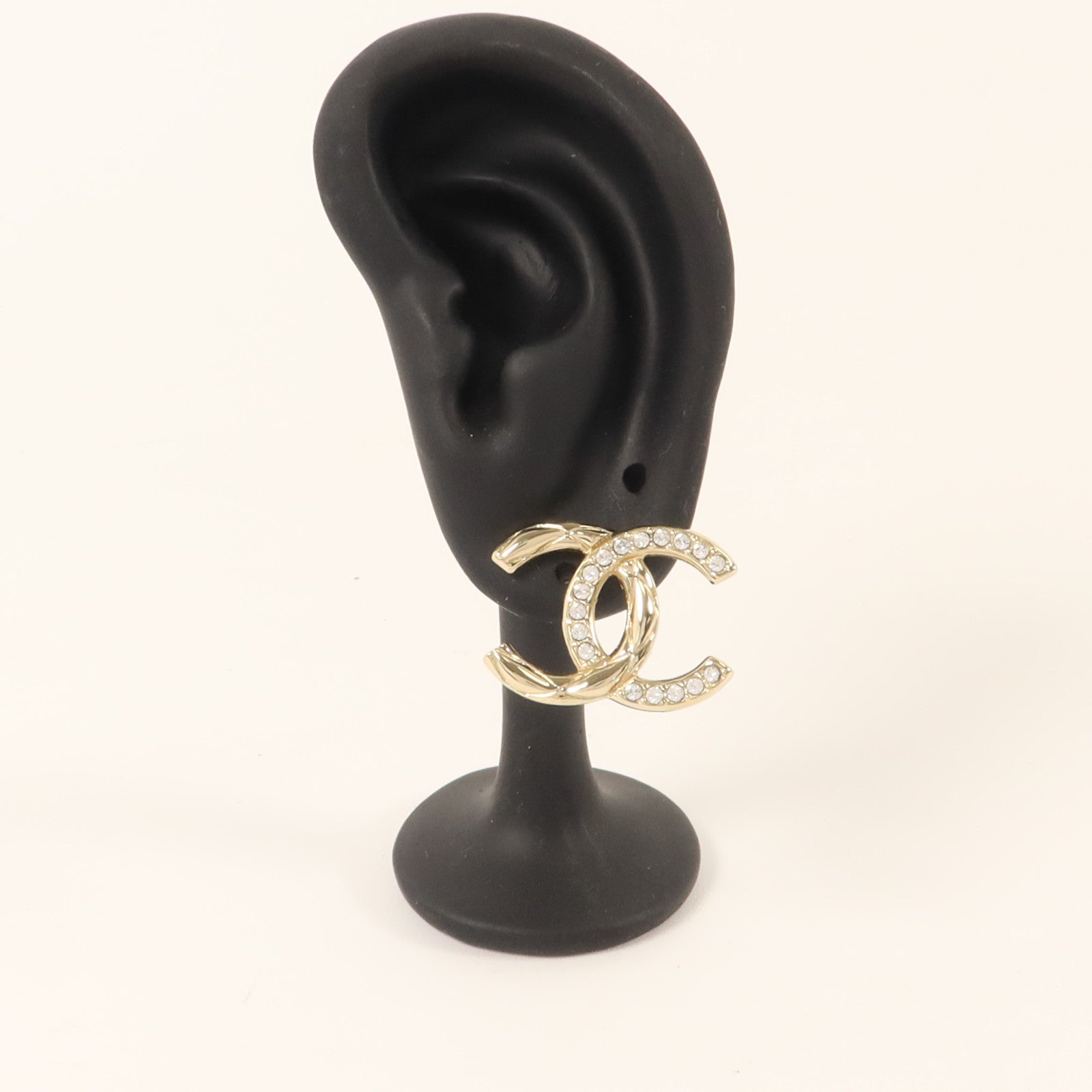 CHANEL 金屬/水晶Pierced Earring耳環