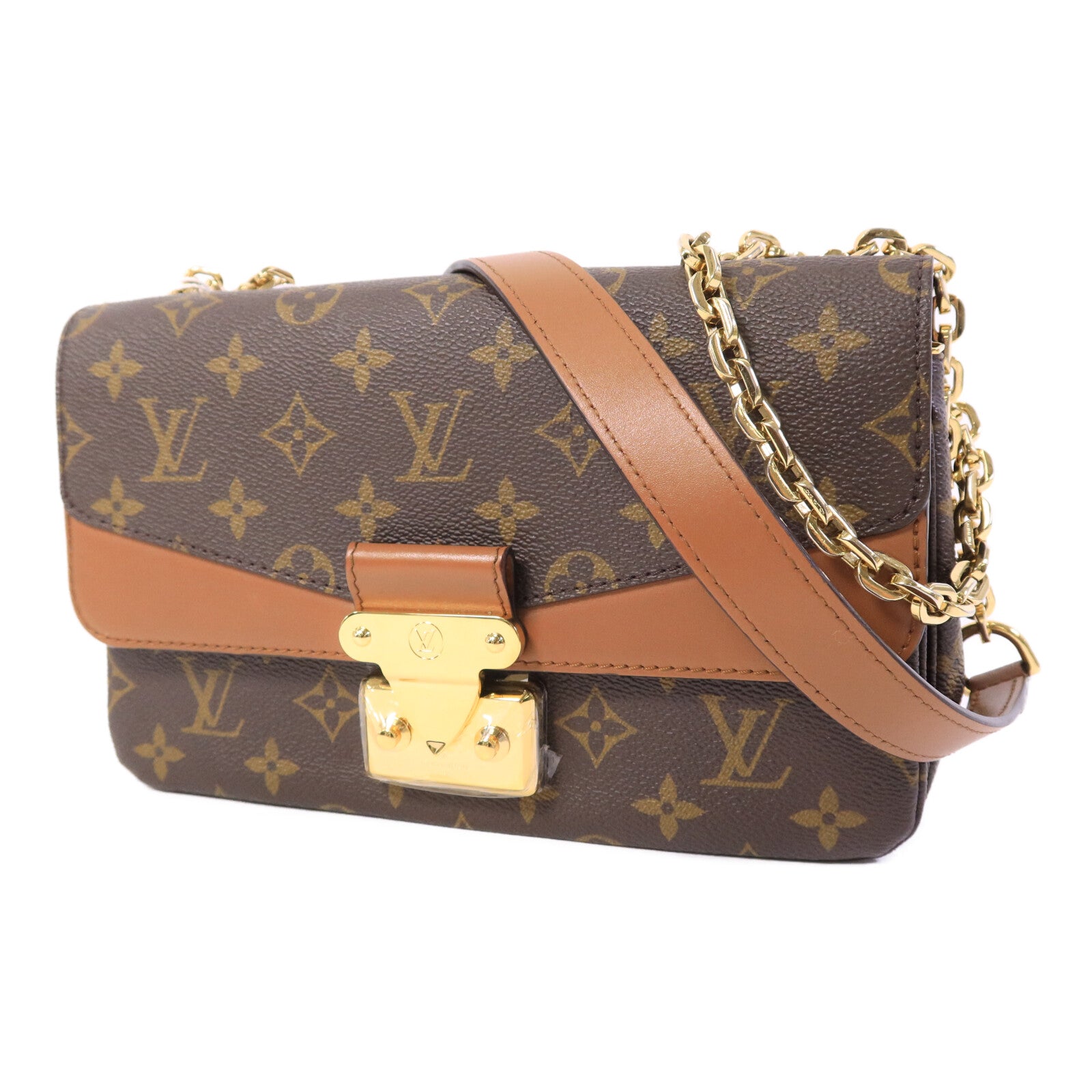 LOUIS VUITTON Monogram Marceau金扣鏈帶肩背袋