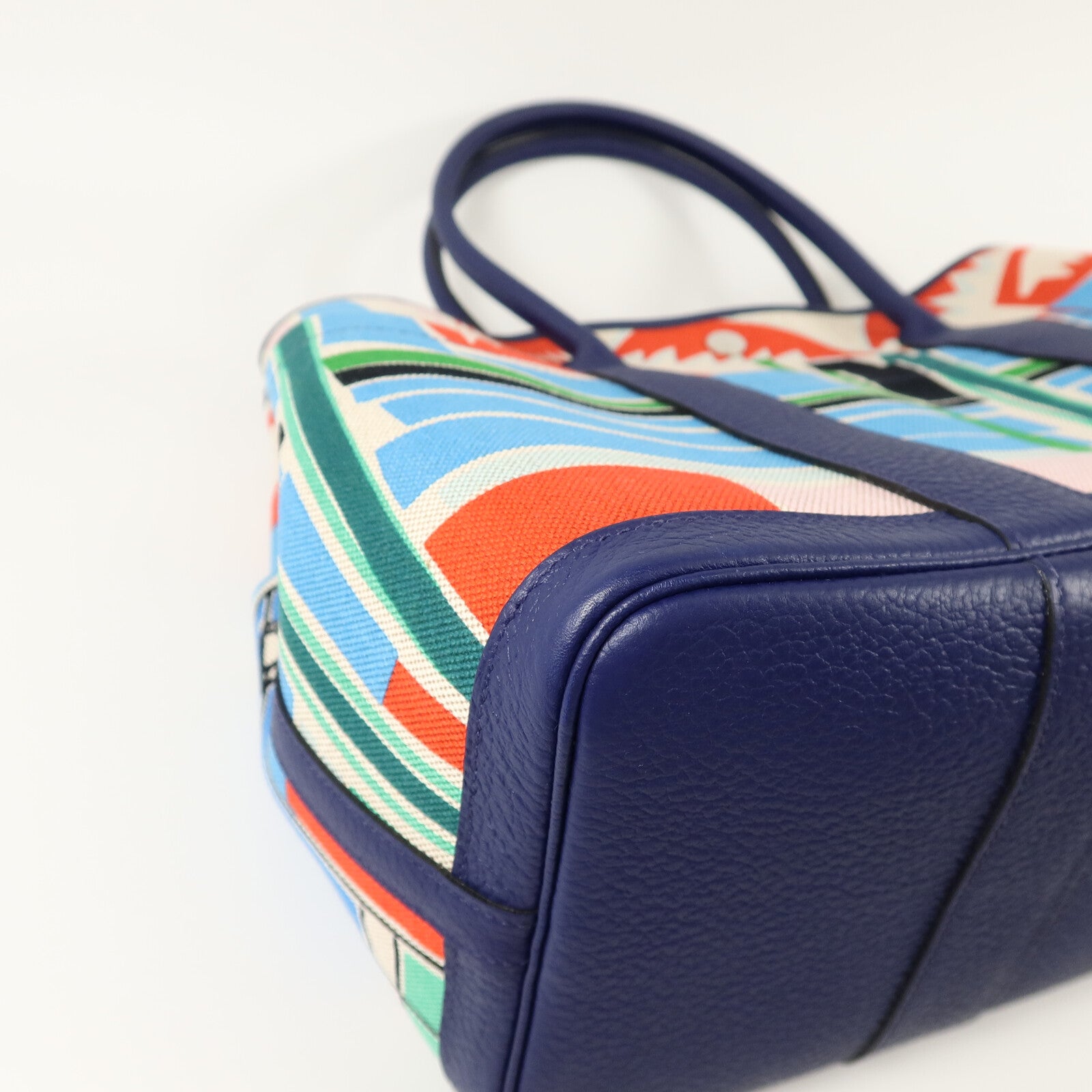 HERMES Canvas/Negonda皮革Garden Party PM Pocket手挽肩背兩用袋Multi Color