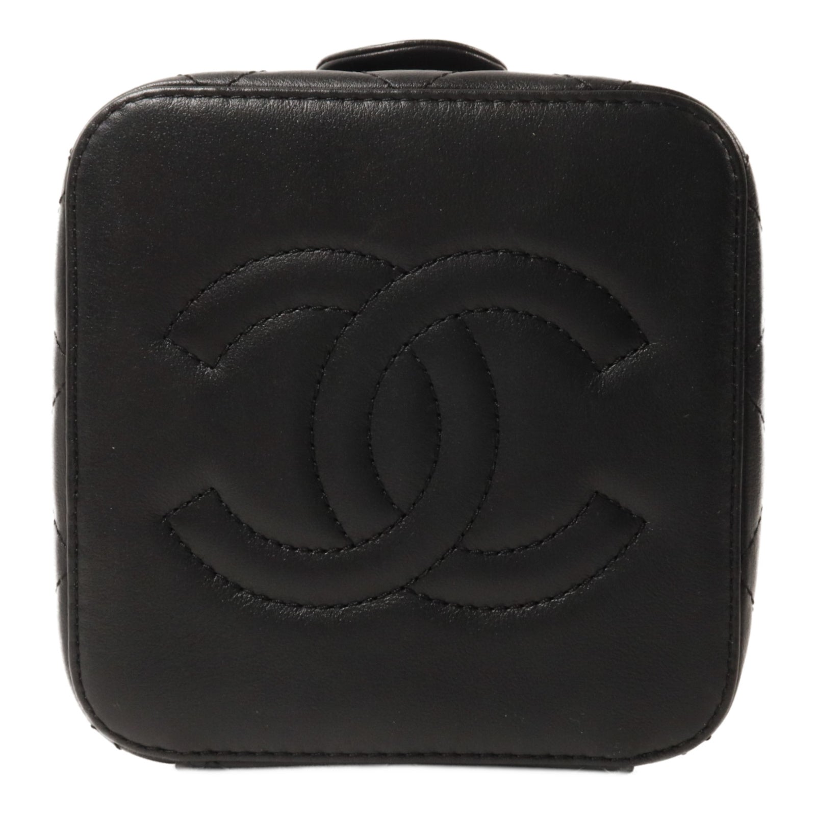 CHANEL 牛皮皮革Vanity Case 22S鏈帶手挽肩背兩用袋