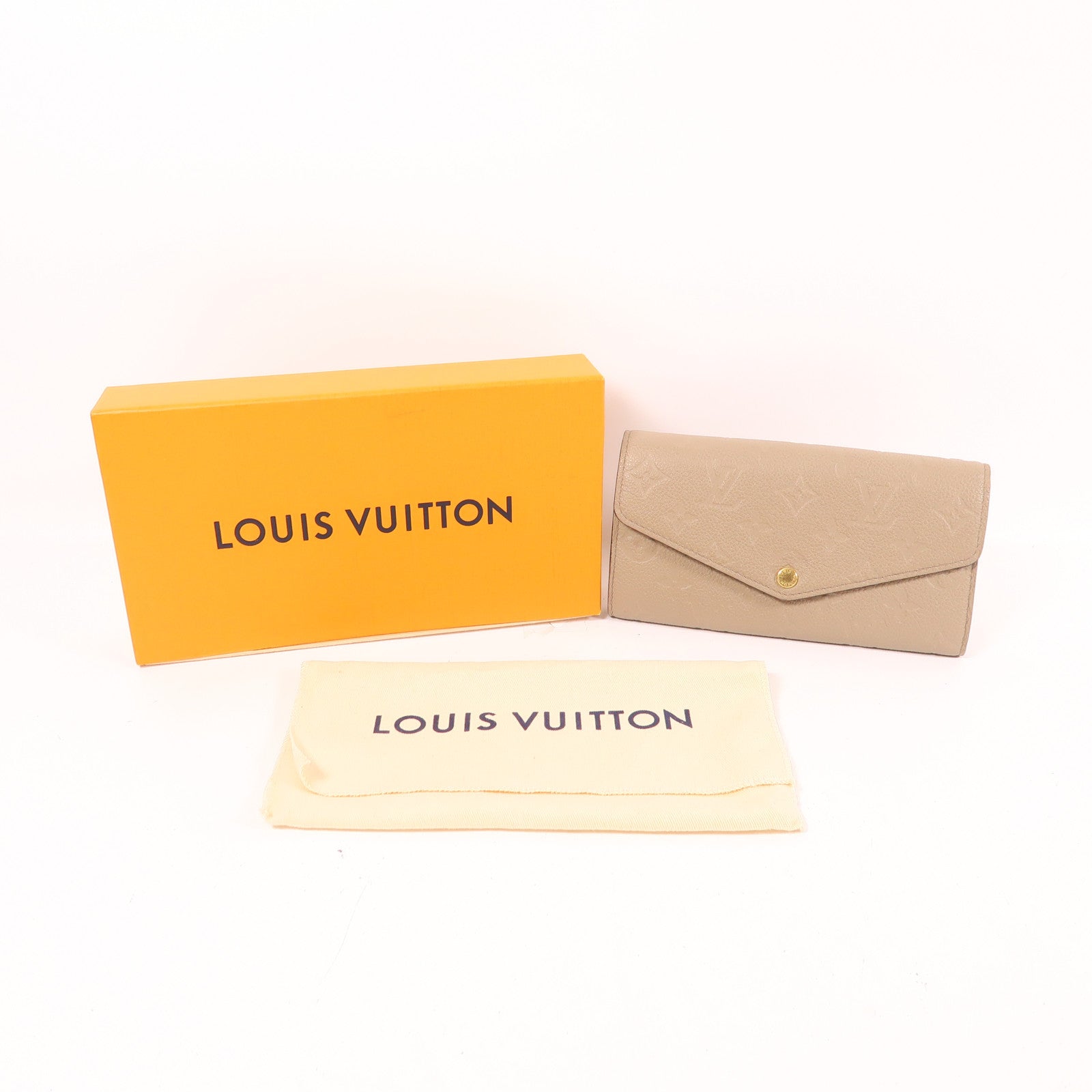 LOUIS VUITTON Monogram Empreinte Sarah Wallet金扣長錢包