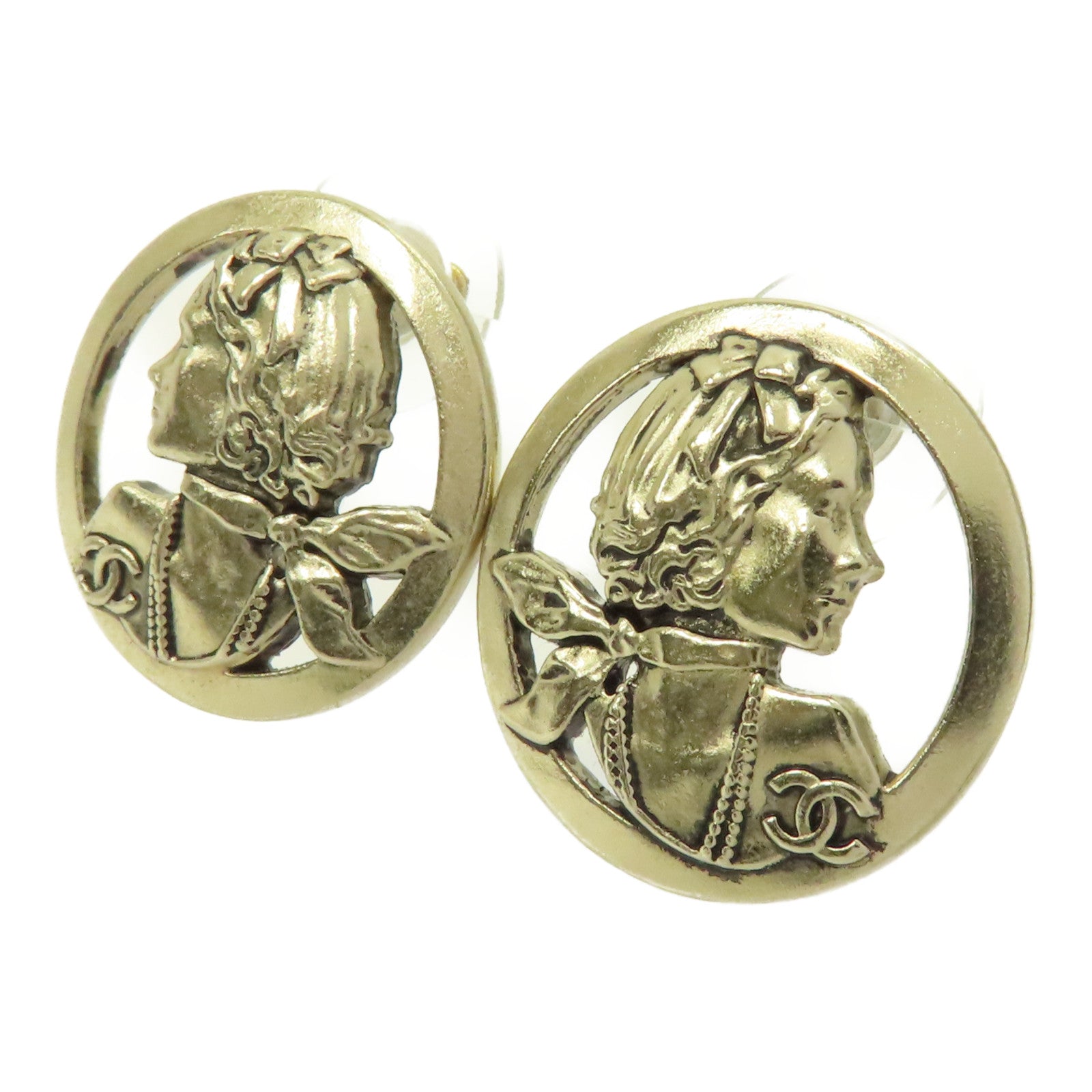 CHANEL 金屬Earrings耳環金色
