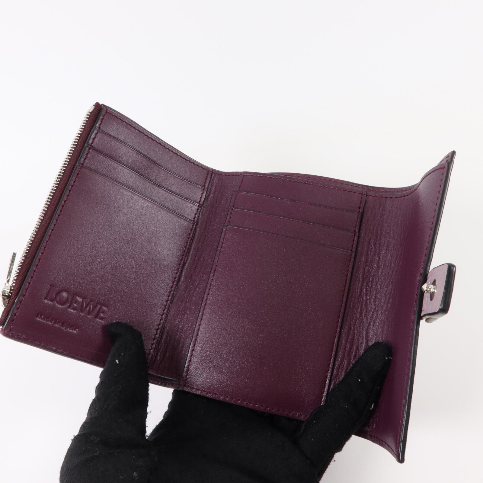 LOEWE 牛皮皮革Small Vertical Wallet錢包