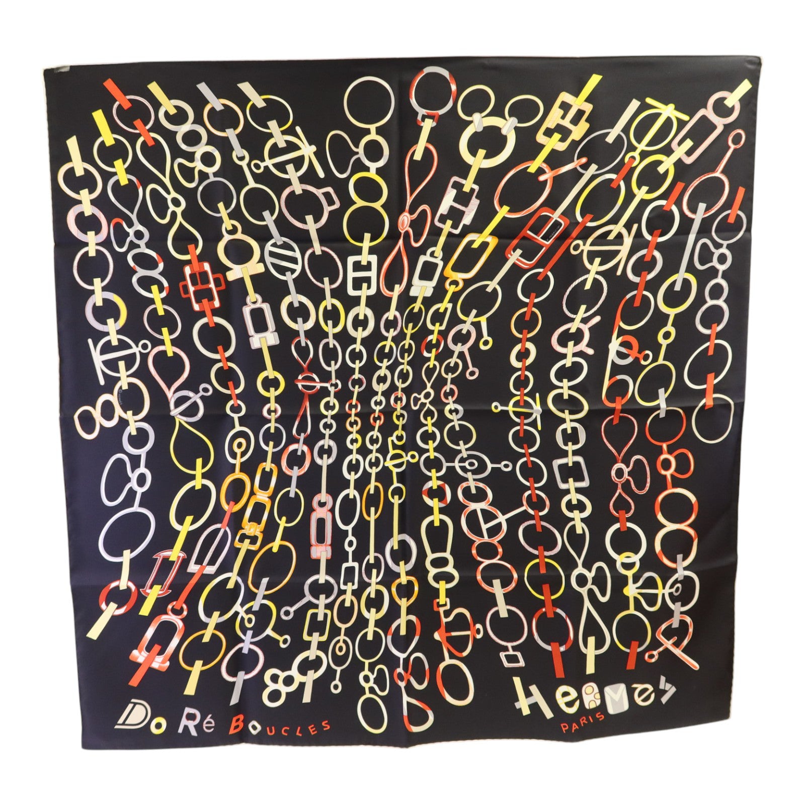 HERMES 絲質Do Re Boucles Scarf 90x90絲巾