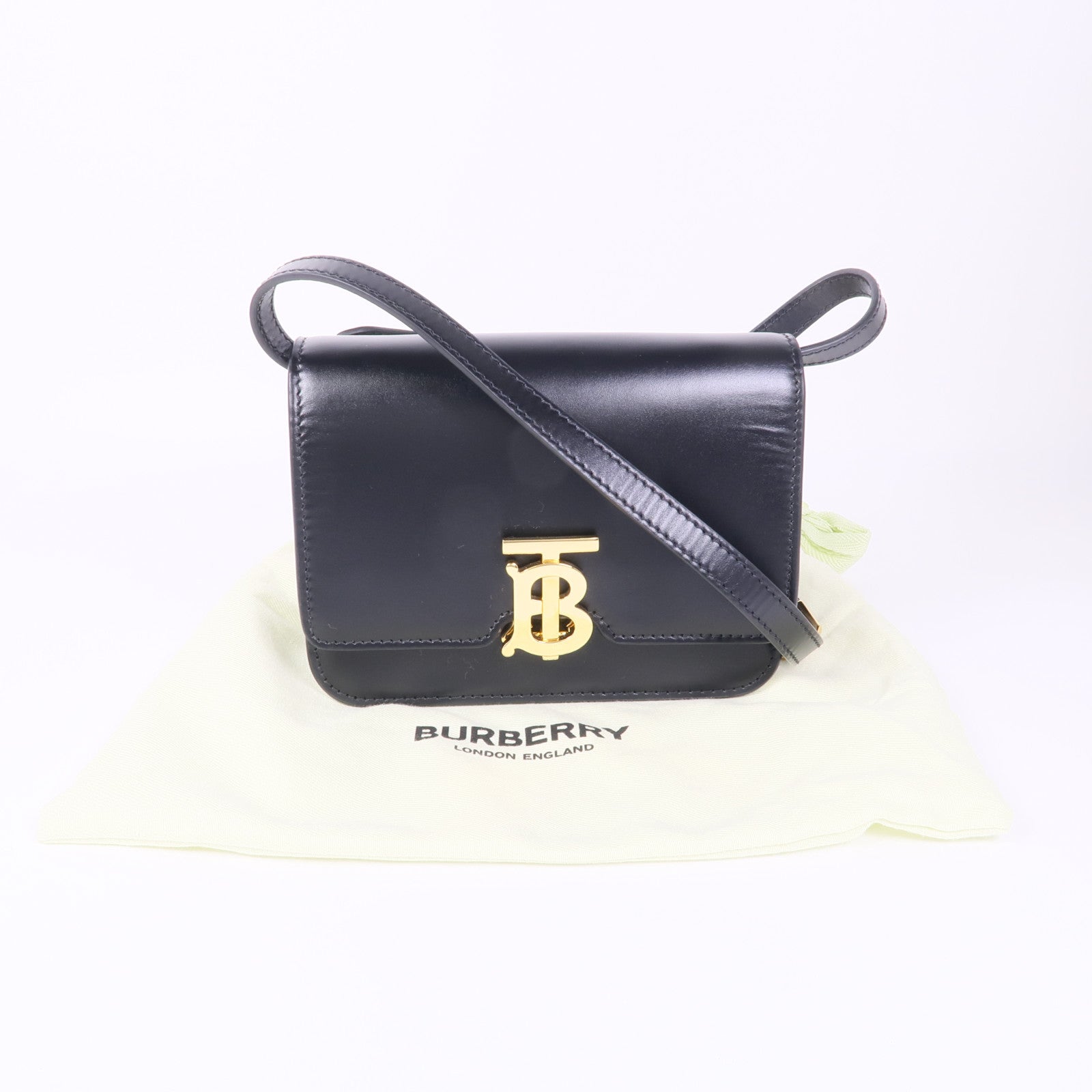 BURBERRY 牛皮皮革Mini TB Bag金扣肩背袋