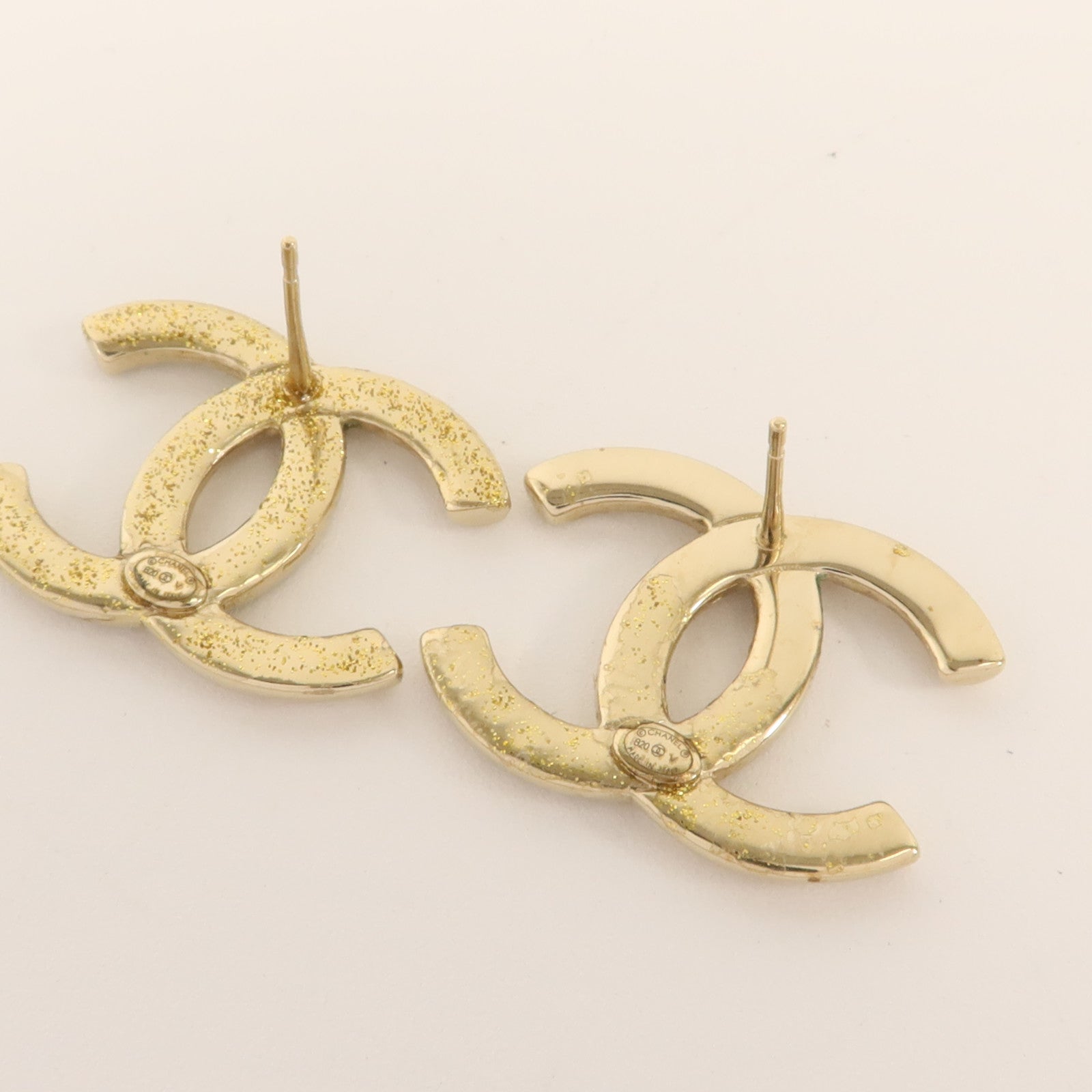 CHANEL 金屬/水晶Pierced Earring耳環