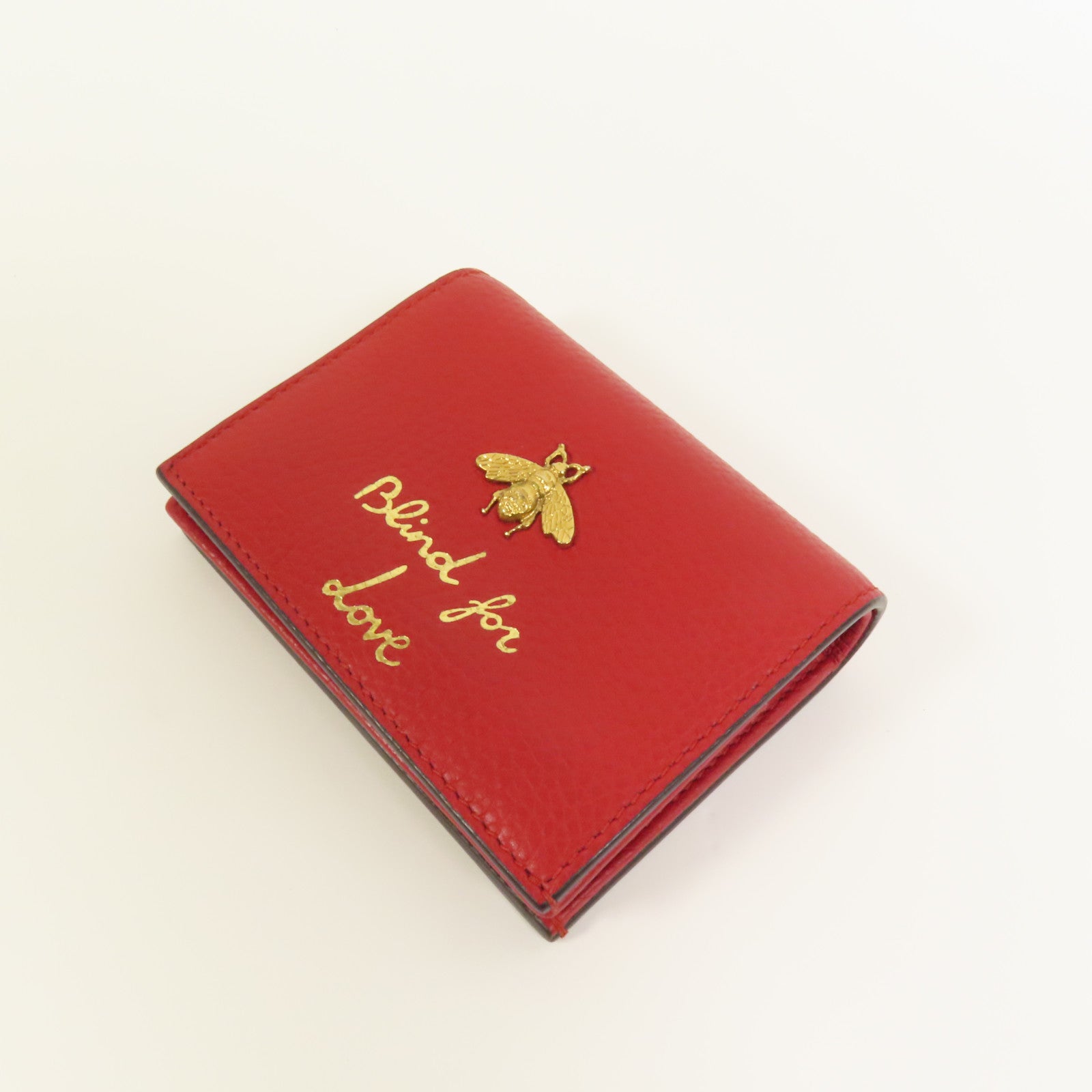 GUCCI 牛皮皮革Small Wallet金扣錢包