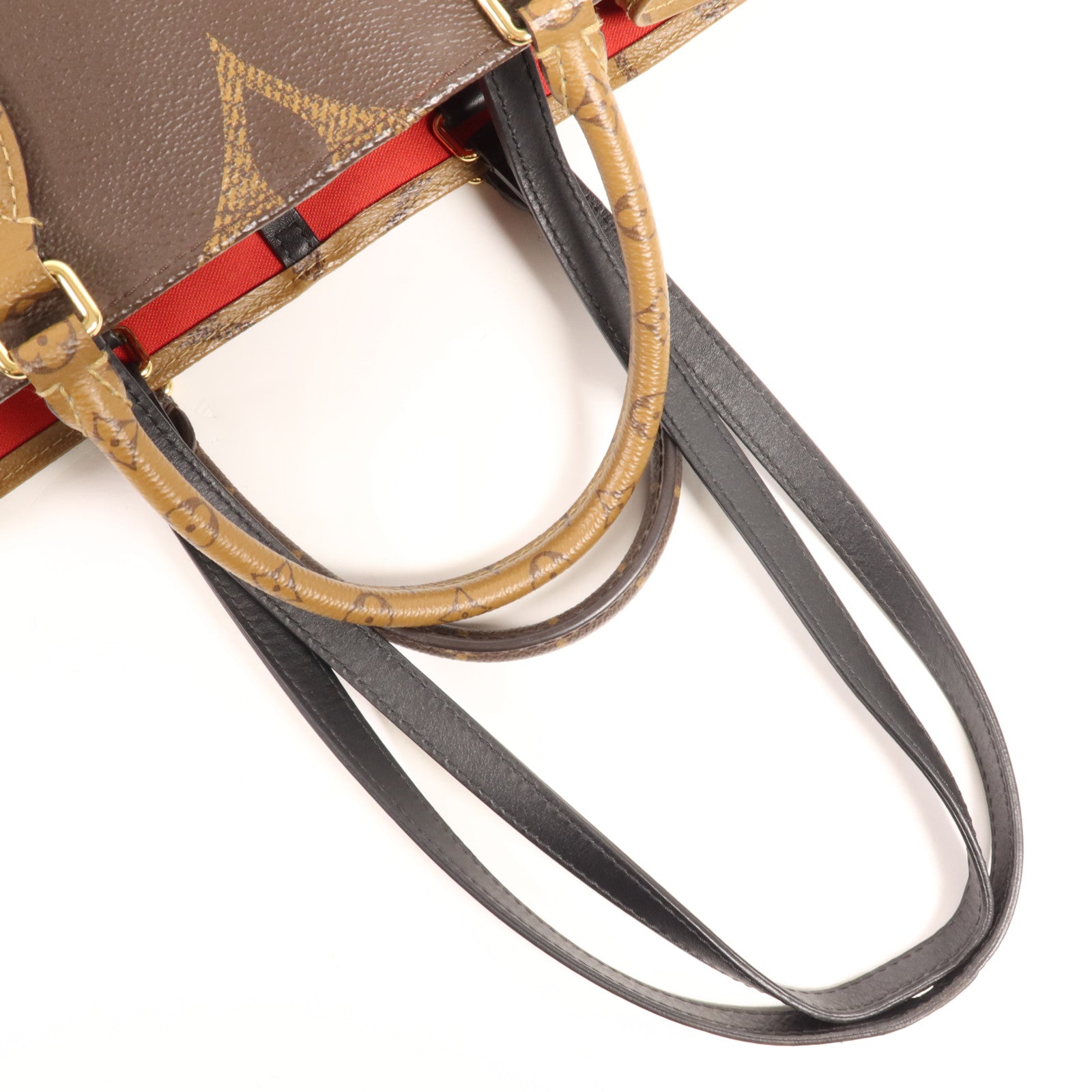 LOUIS VUITTON Monogram Giant On The Go MM金扣手挽肩背兩用袋