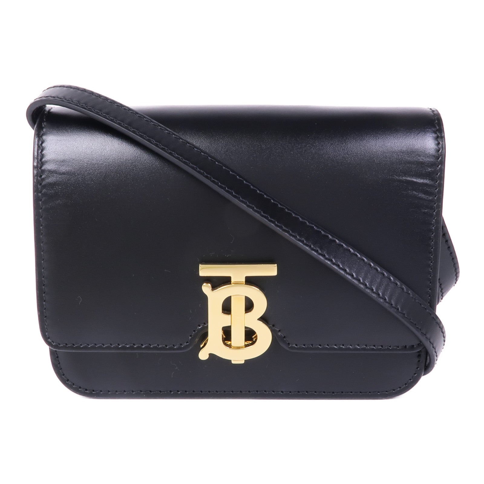 BURBERRY 牛皮皮革Mini TB Bag金扣肩背袋