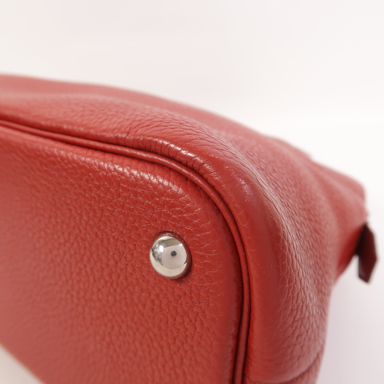 HERMES Clemence皮革Bolide 31手挽肩背兩用袋Rouge Garance