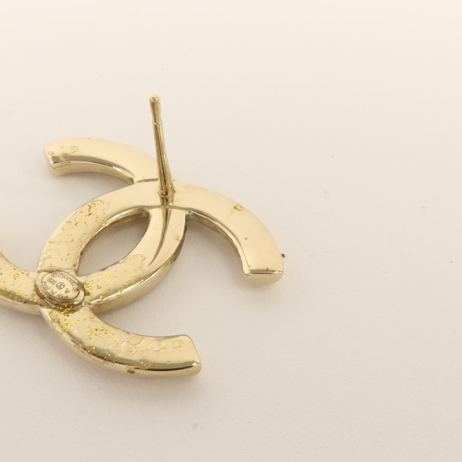 CHANEL 金屬/水晶Pierced Earring耳環