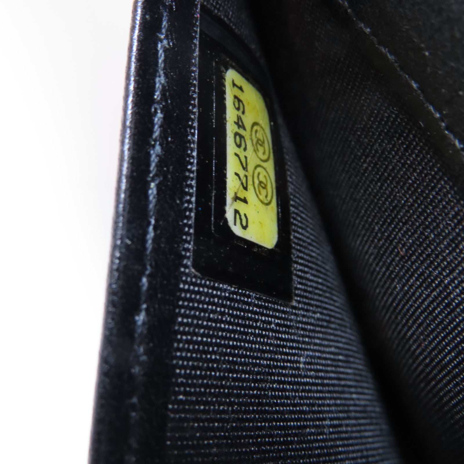 CHANEL 牛皮皮革Long Wallet銀扣長錢包黑色