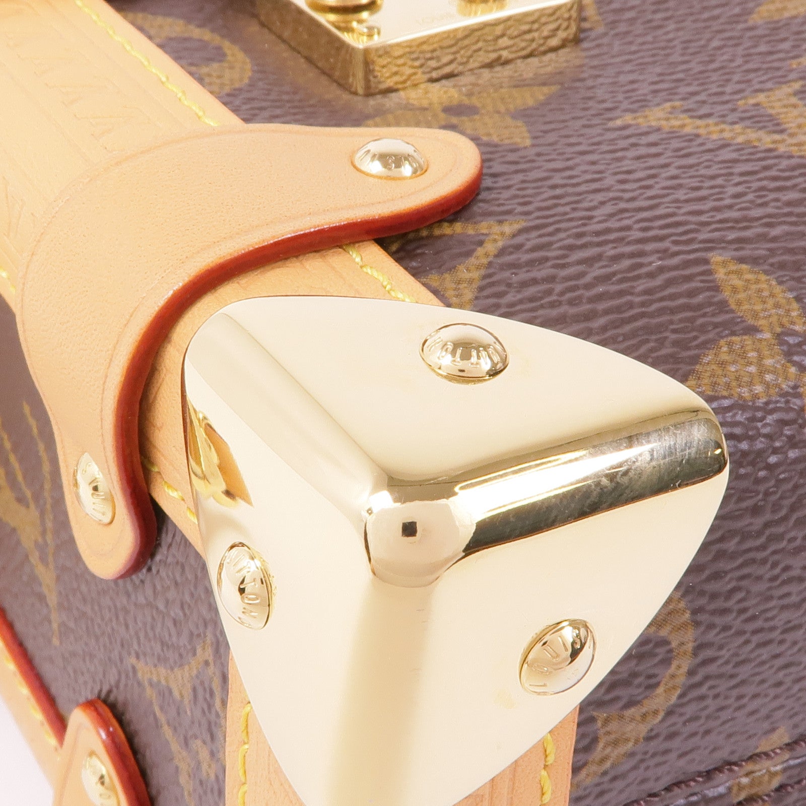 LOUIS VUITTON Monogram Side Trunk PM金扣手挽肩背兩用袋