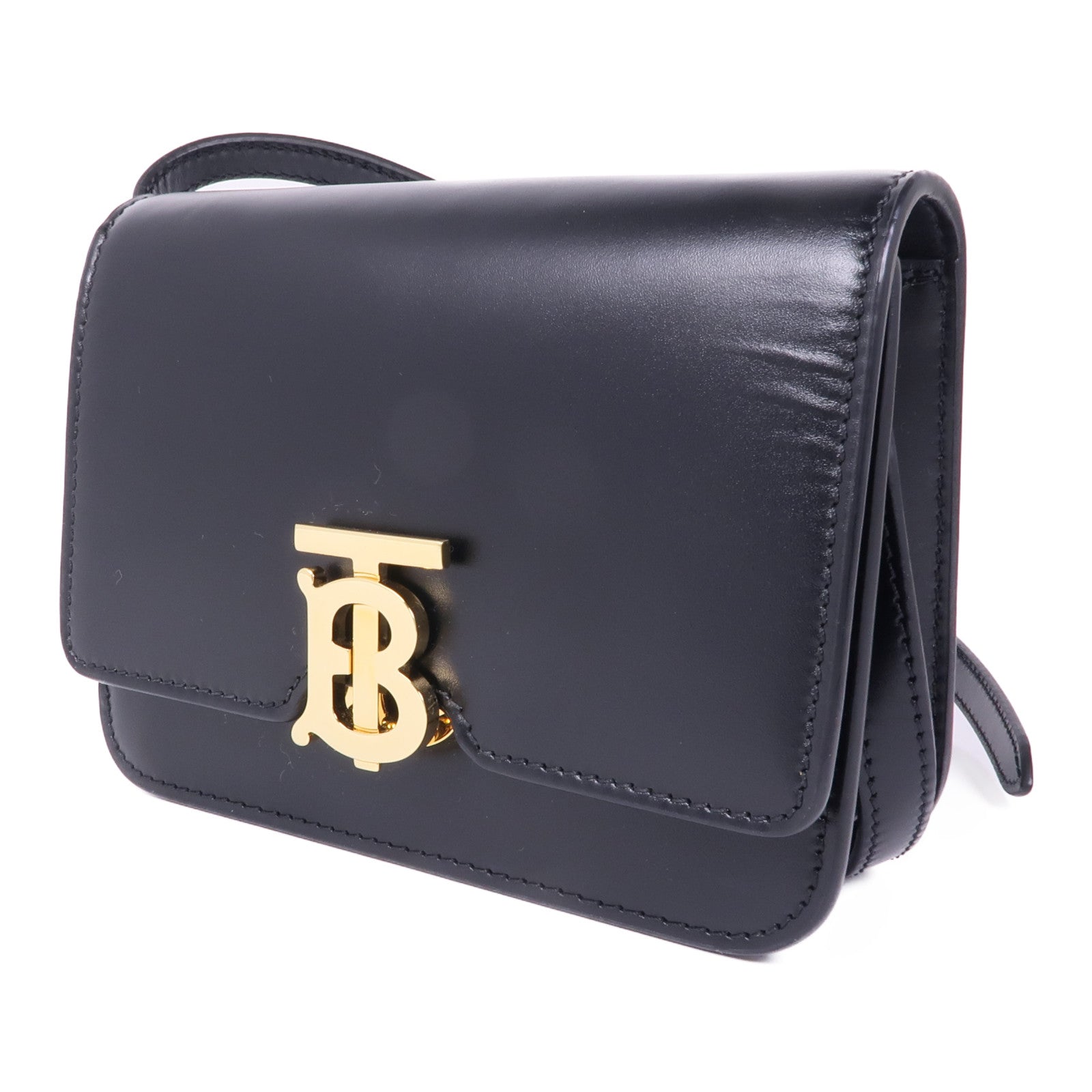 BURBERRY 牛皮皮革Mini TB Bag金扣肩背袋