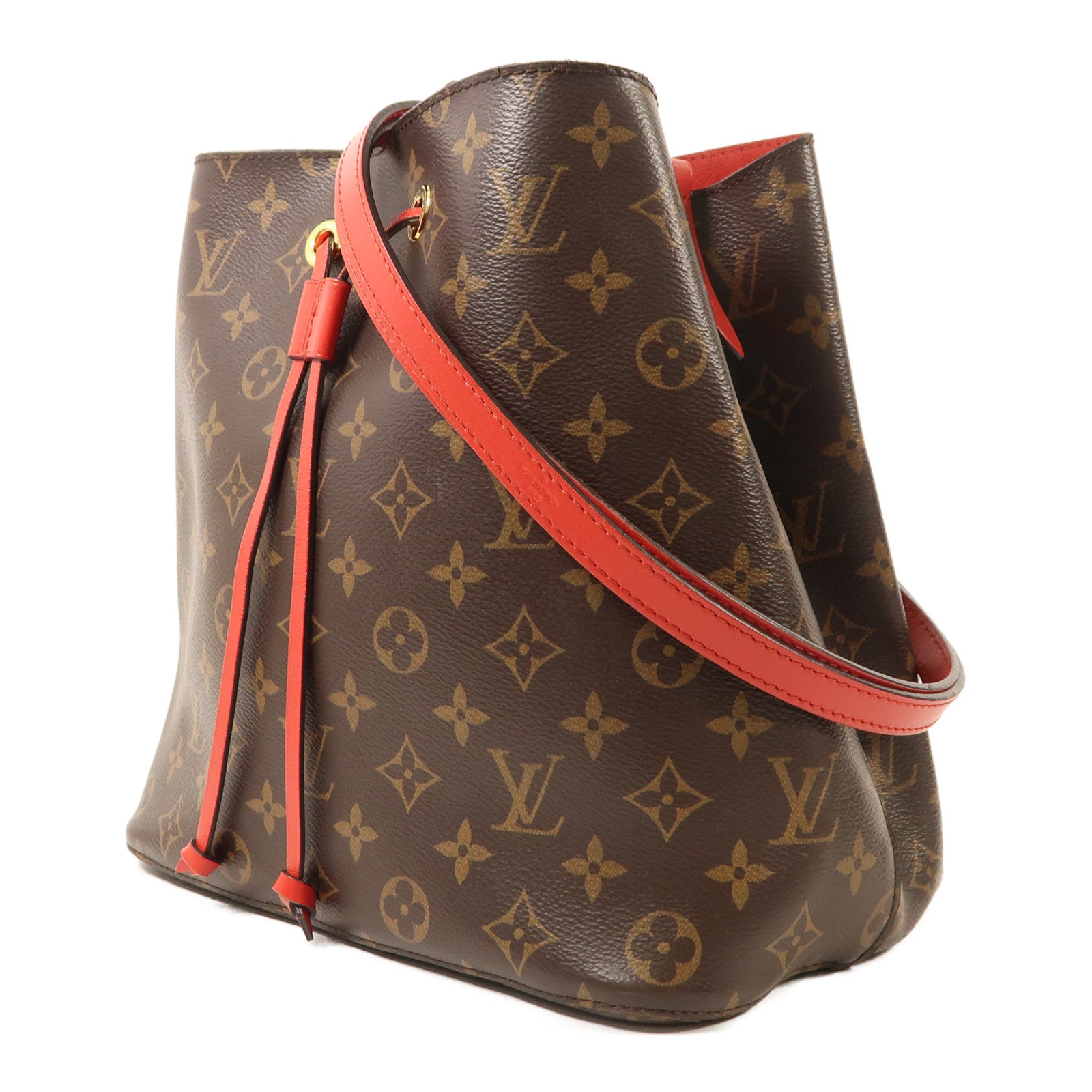 LOUIS VUITTON Monogram Neo Noe Bucket Bag金扣肩背袋Coquelicot