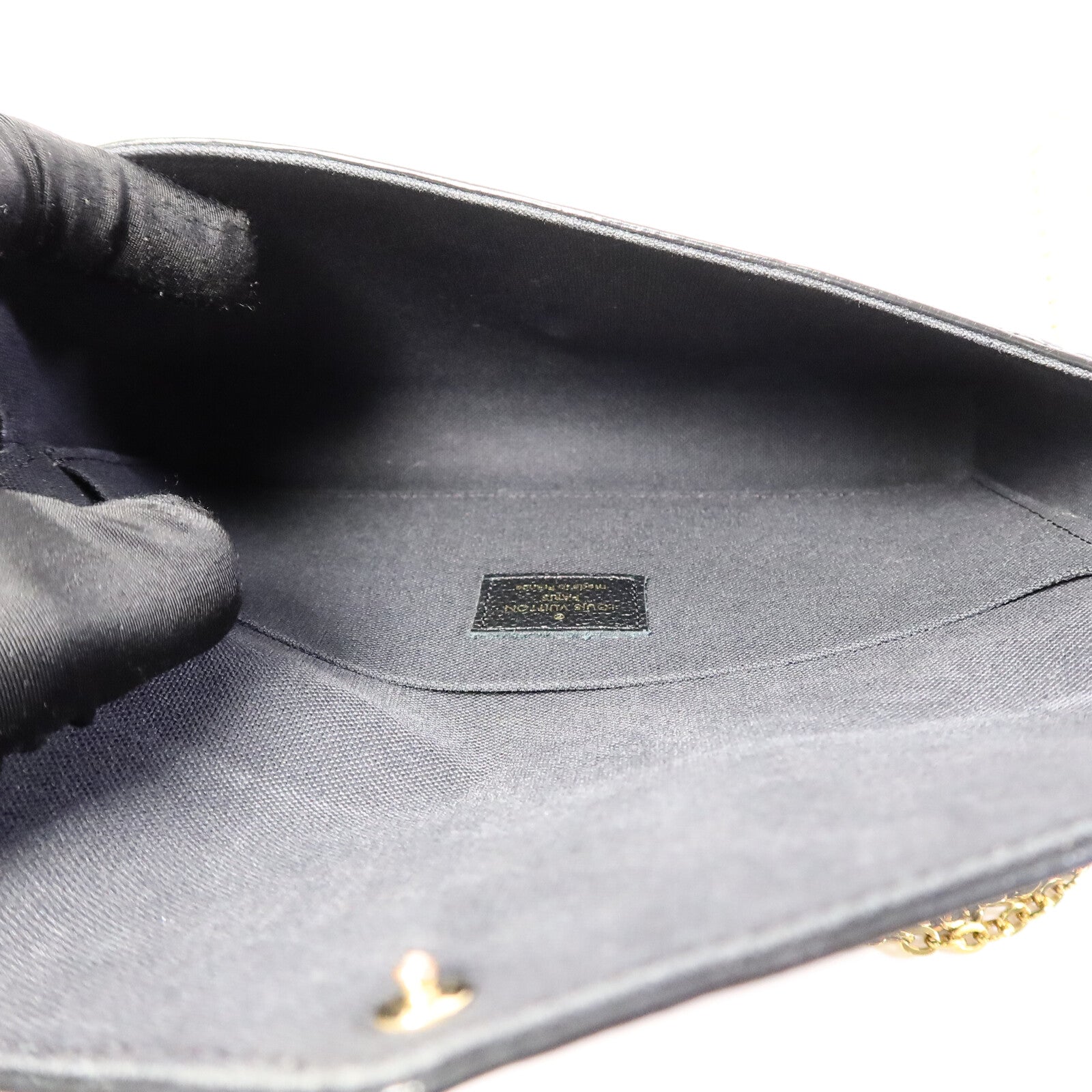LOUIS VUITTON Monogram Empreinte Felicie Pochette鏈帶肩背袋
