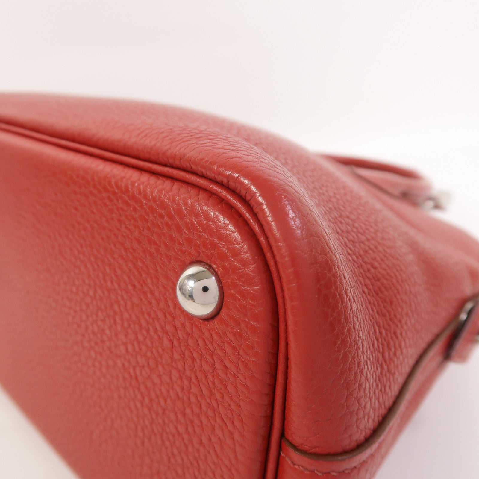 HERMES Clemence皮革Bolide 31手挽肩背兩用袋Rouge Garance