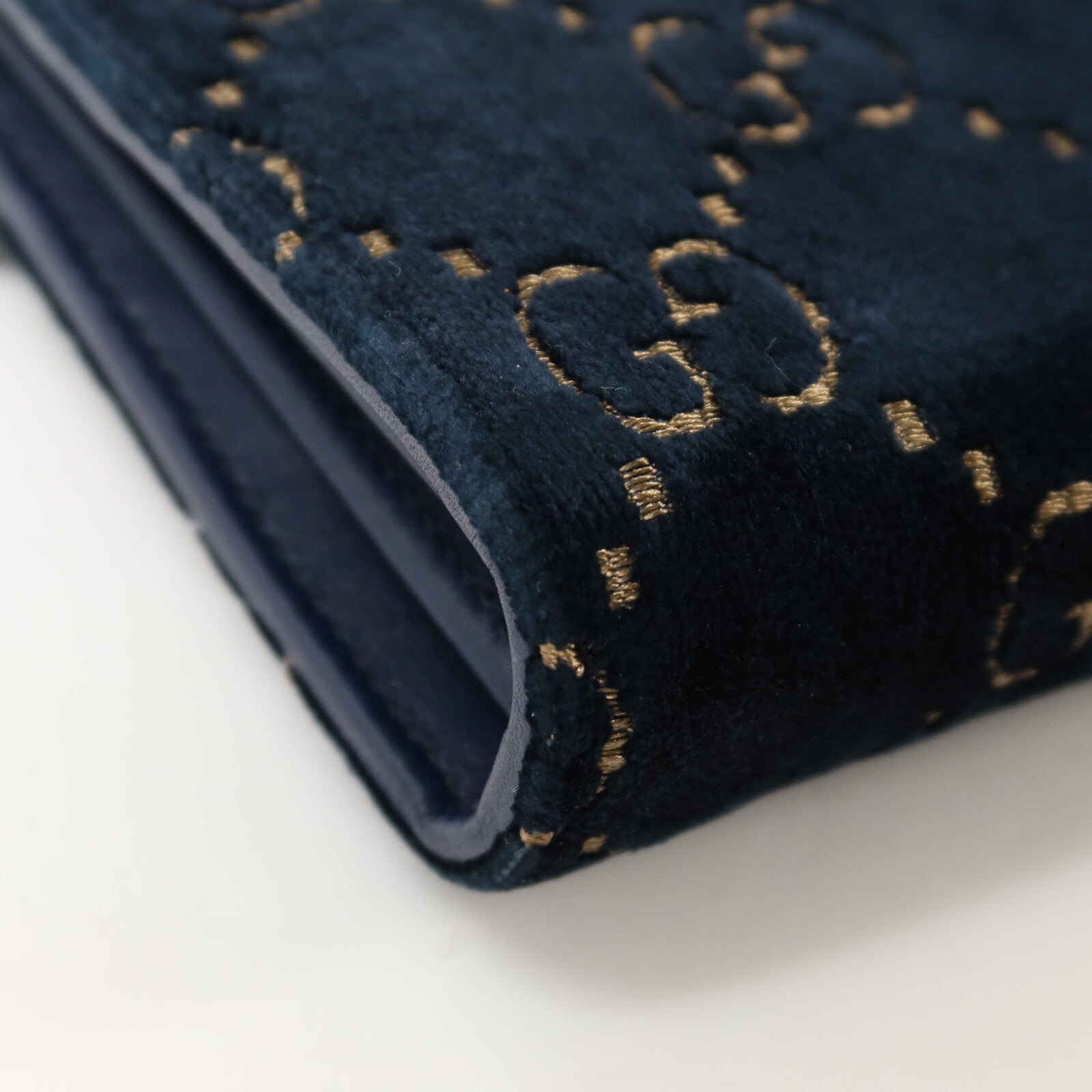 GUCCI 天鵝絨Wallet On Chain鏈帶肩背袋