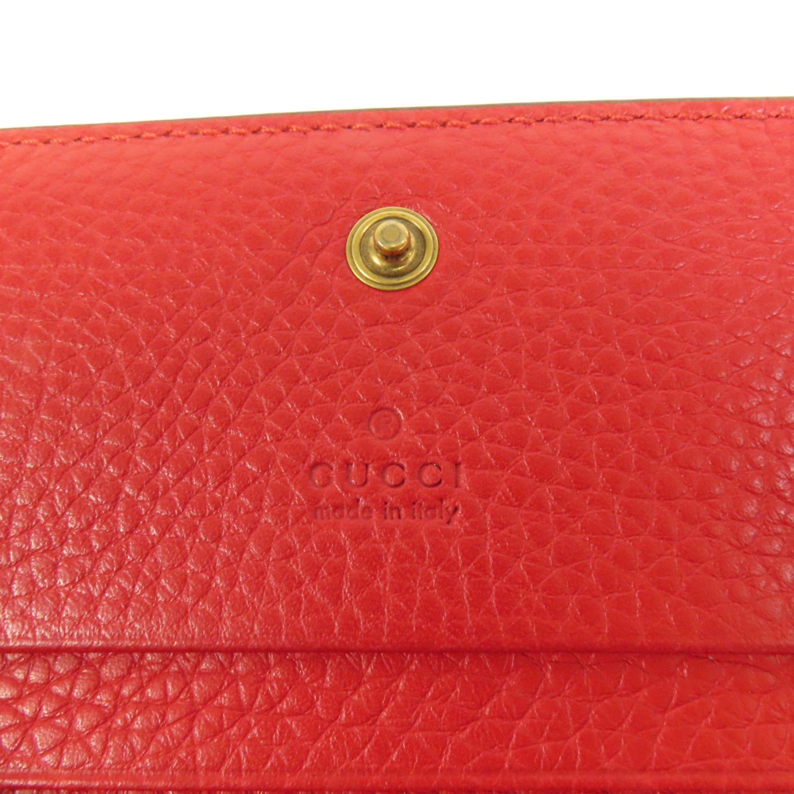 GUCCI 牛皮皮革Small Wallet金扣錢包