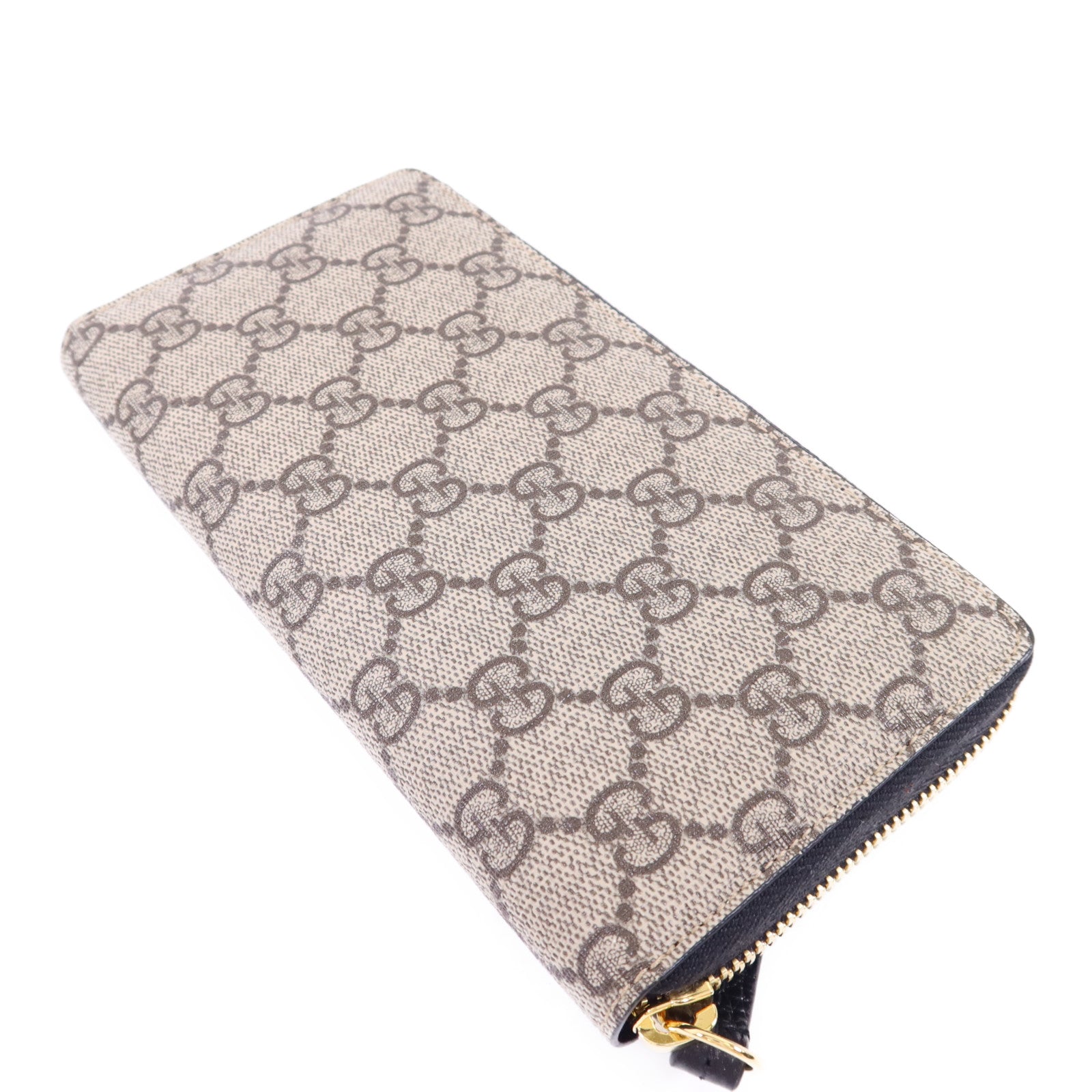 GUCCI 塗層帆布/牛皮皮革GG Marmont Long Wallet金扣長錢包