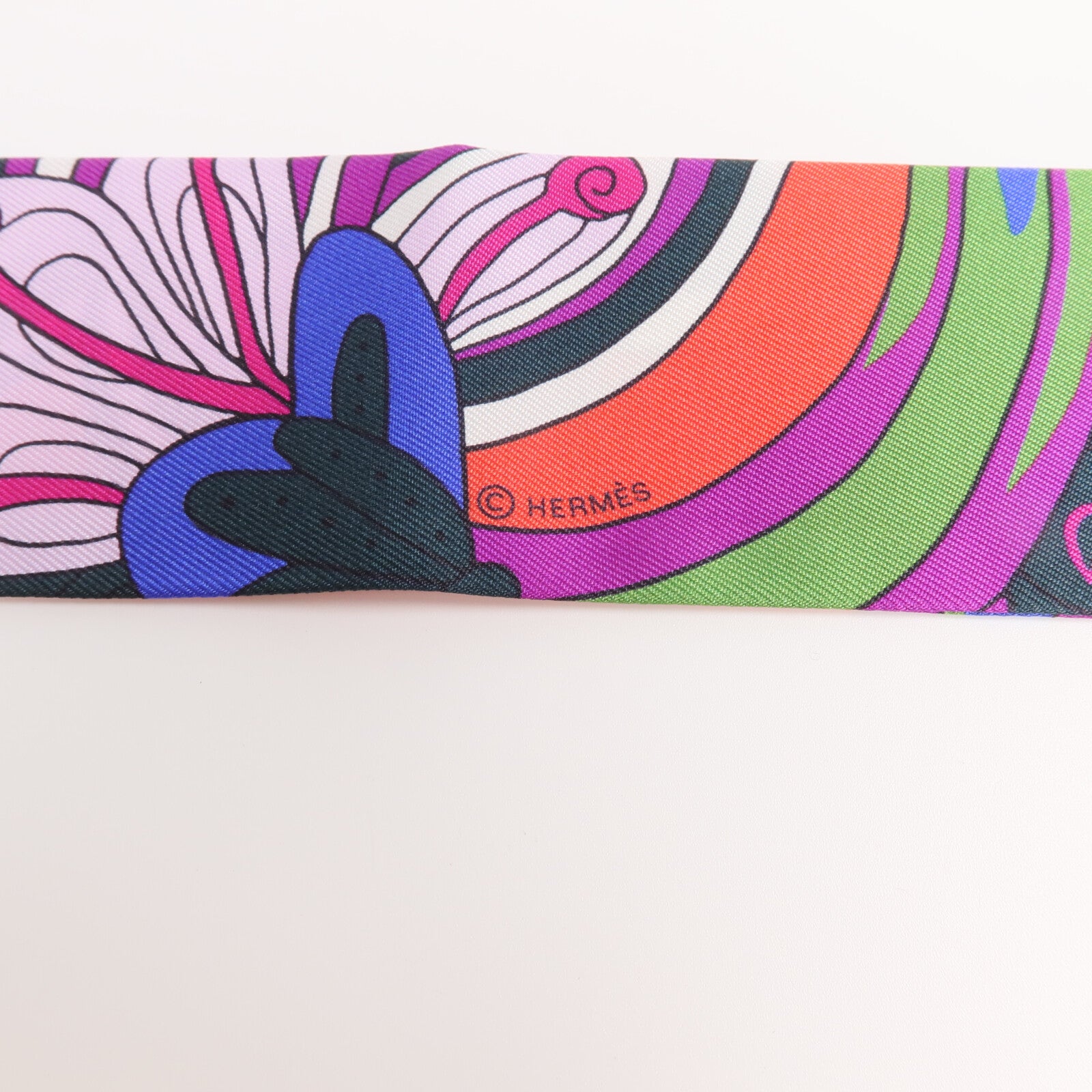 HERMES 【激減優惠】絲質Twilly絲巾