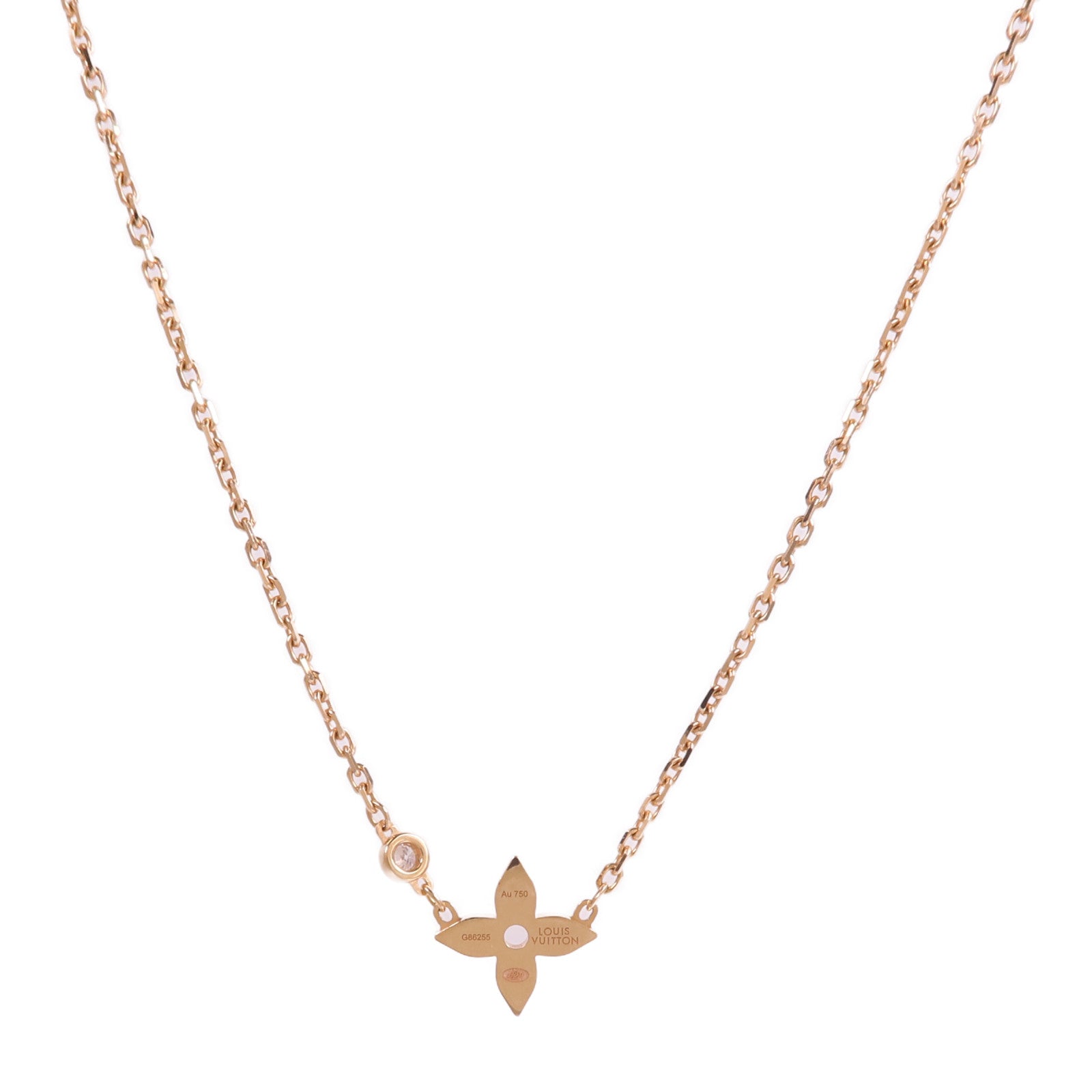 LOUIS VUITTON 18K玫瑰金Idylle Blossom Pendant鑽石項鍊
