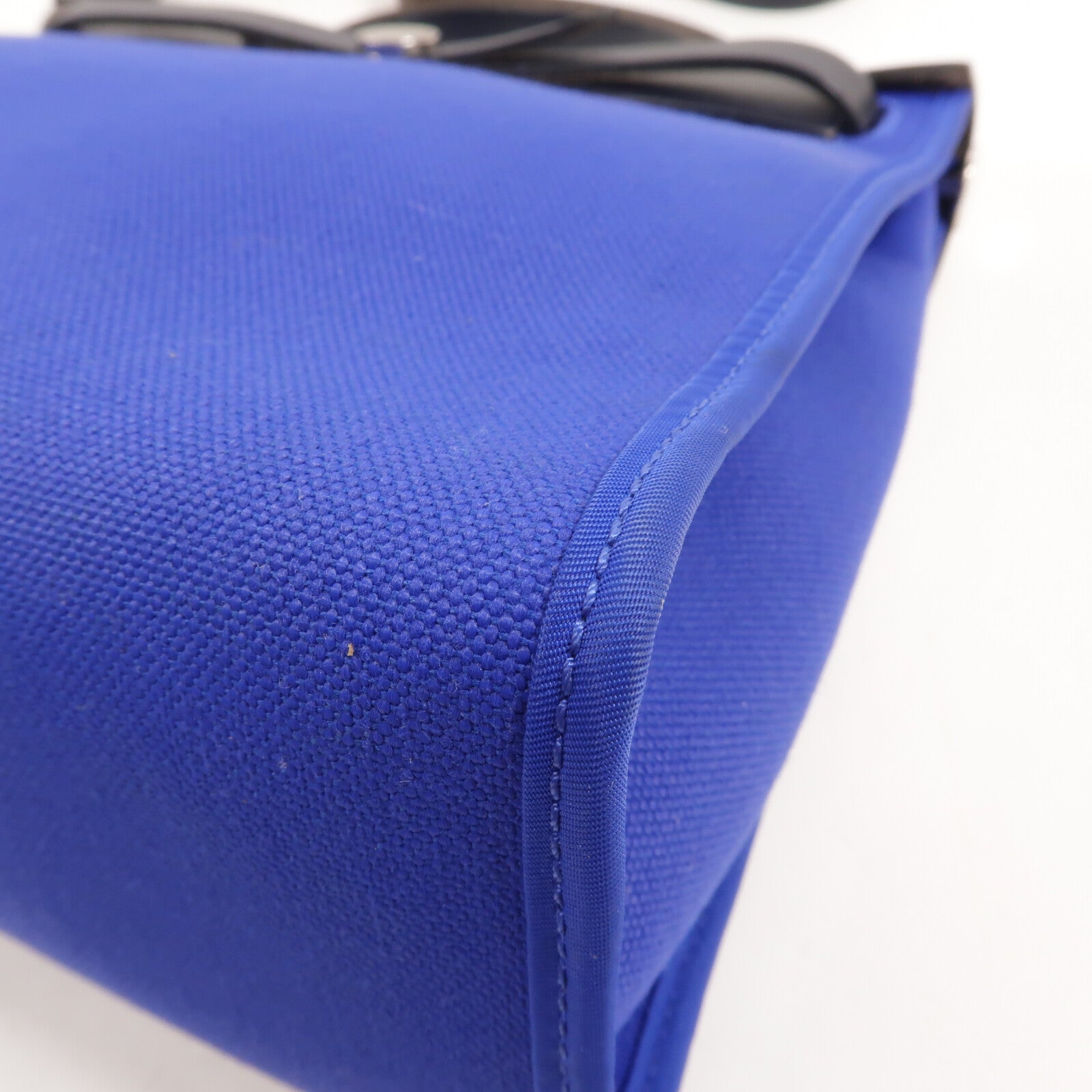 HERMES 帆布Herbag PM手挽肩背兩用袋Blue Eletric