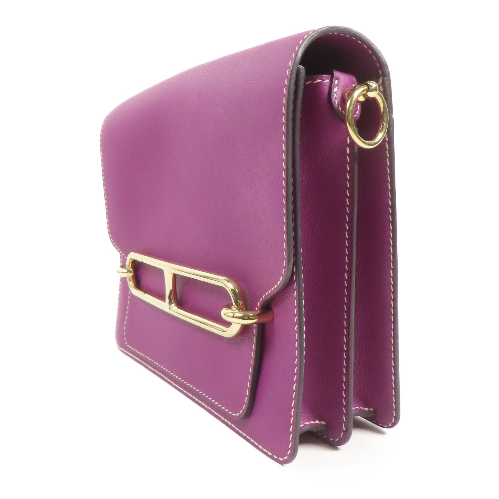 HERMES Evercolor皮革Roulis 23金扣肩背袋Anemone