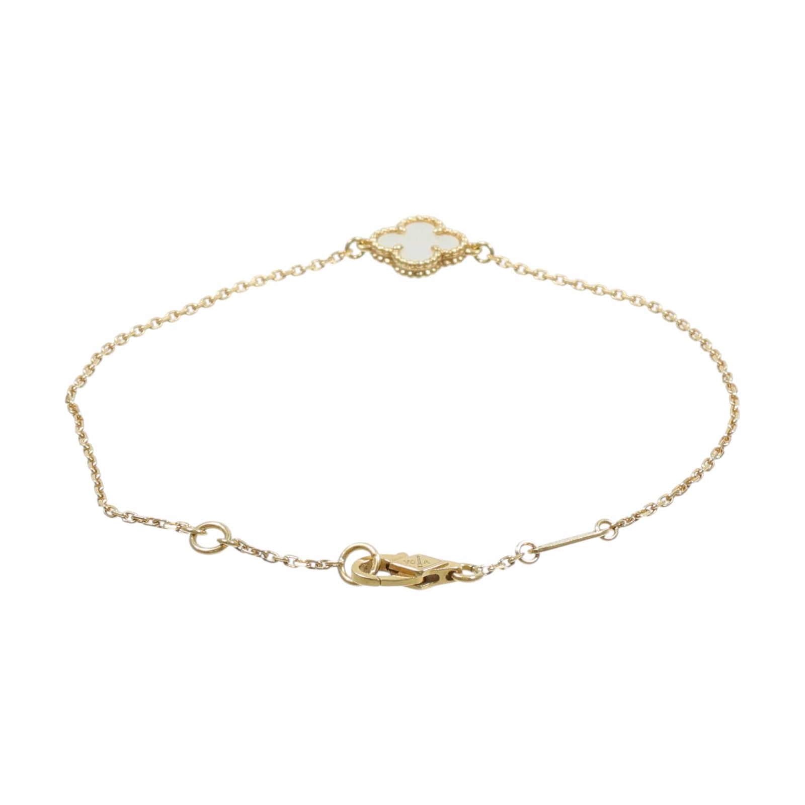 Van Cleef & Arpels 18K黃金Sweet Alhambra Bracelet珍珠母貝手鏈