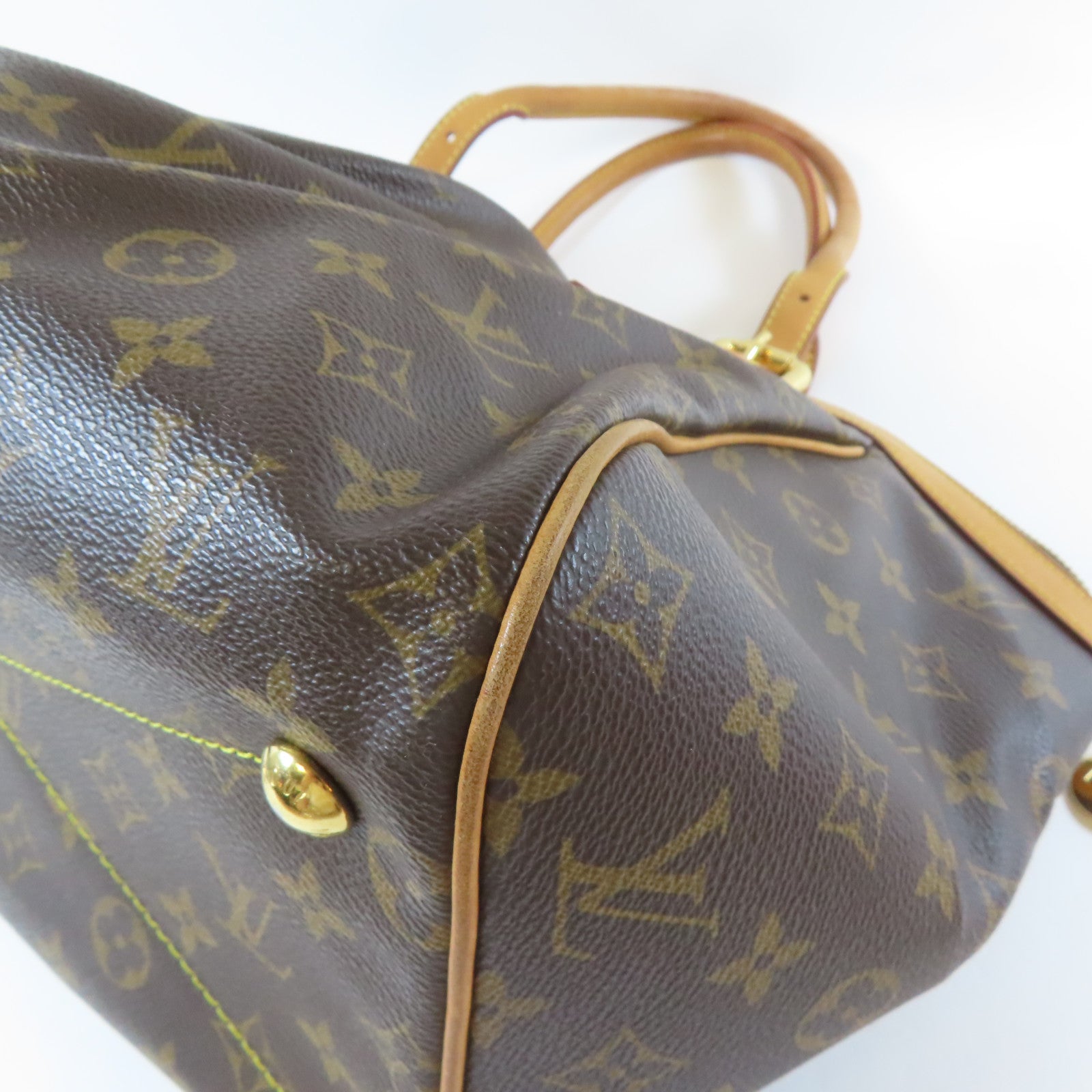 LOUIS VUITTON 【激減優惠】Monogram Tivoli GM金扣肩背袋啡色