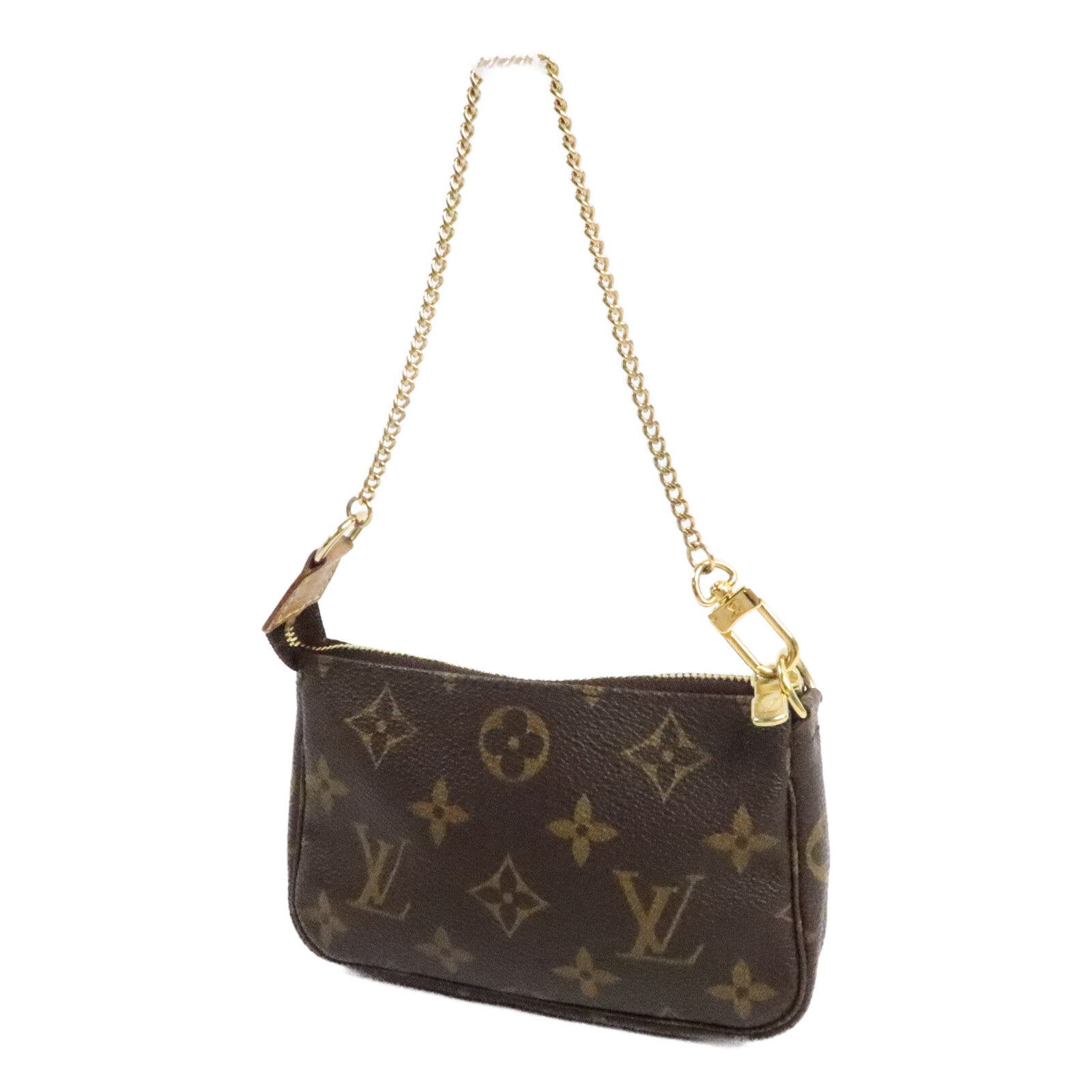 LOUIS VUITTON Monogram Mini Pochette Accessoires金扣手挽袋