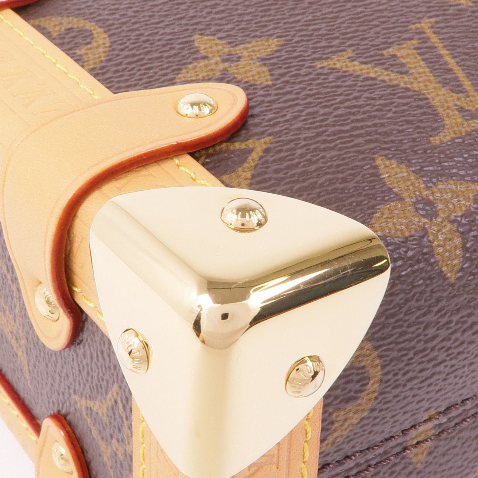 LOUIS VUITTON Monogram Side Trunk PM金扣手挽肩背兩用袋