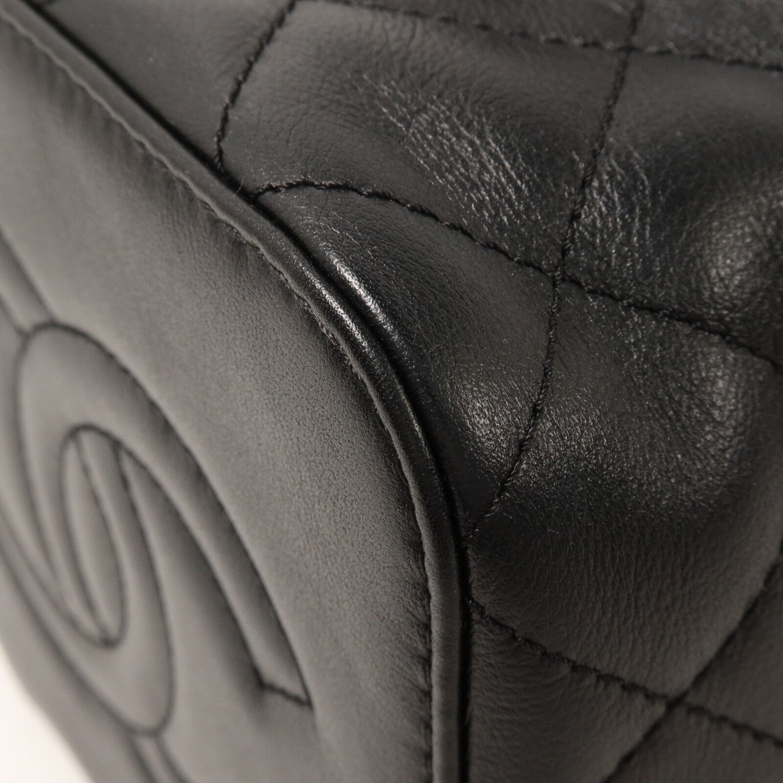 CHANEL 牛皮皮革Vanity Case 22S鏈帶手挽肩背兩用袋