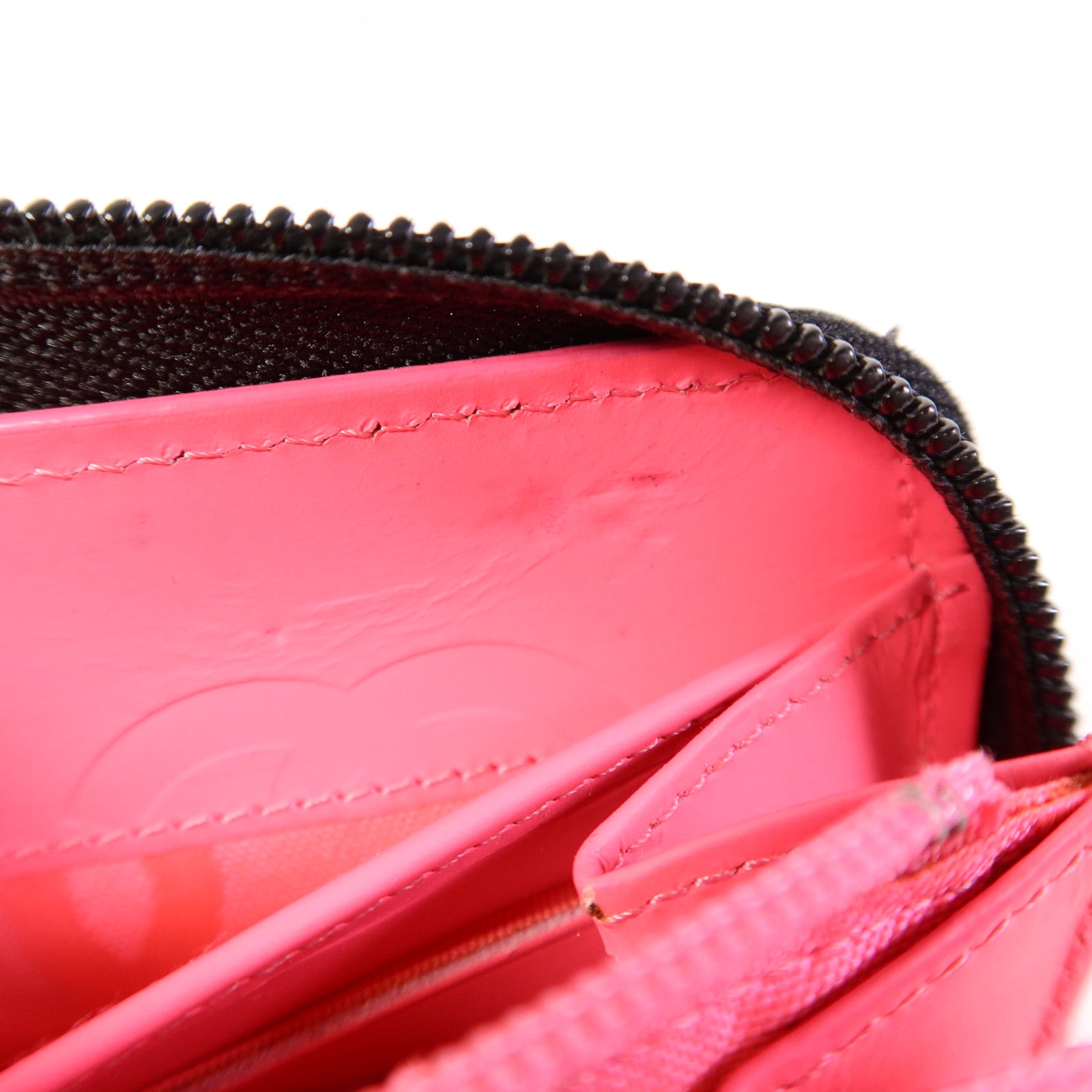 CHANEL 牛皮皮革Cambon Long Round Wallet銀扣長錢包