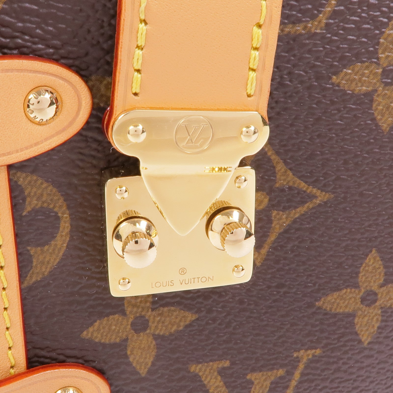LOUIS VUITTON Monogram Side Trunk PM金扣手挽肩背兩用袋