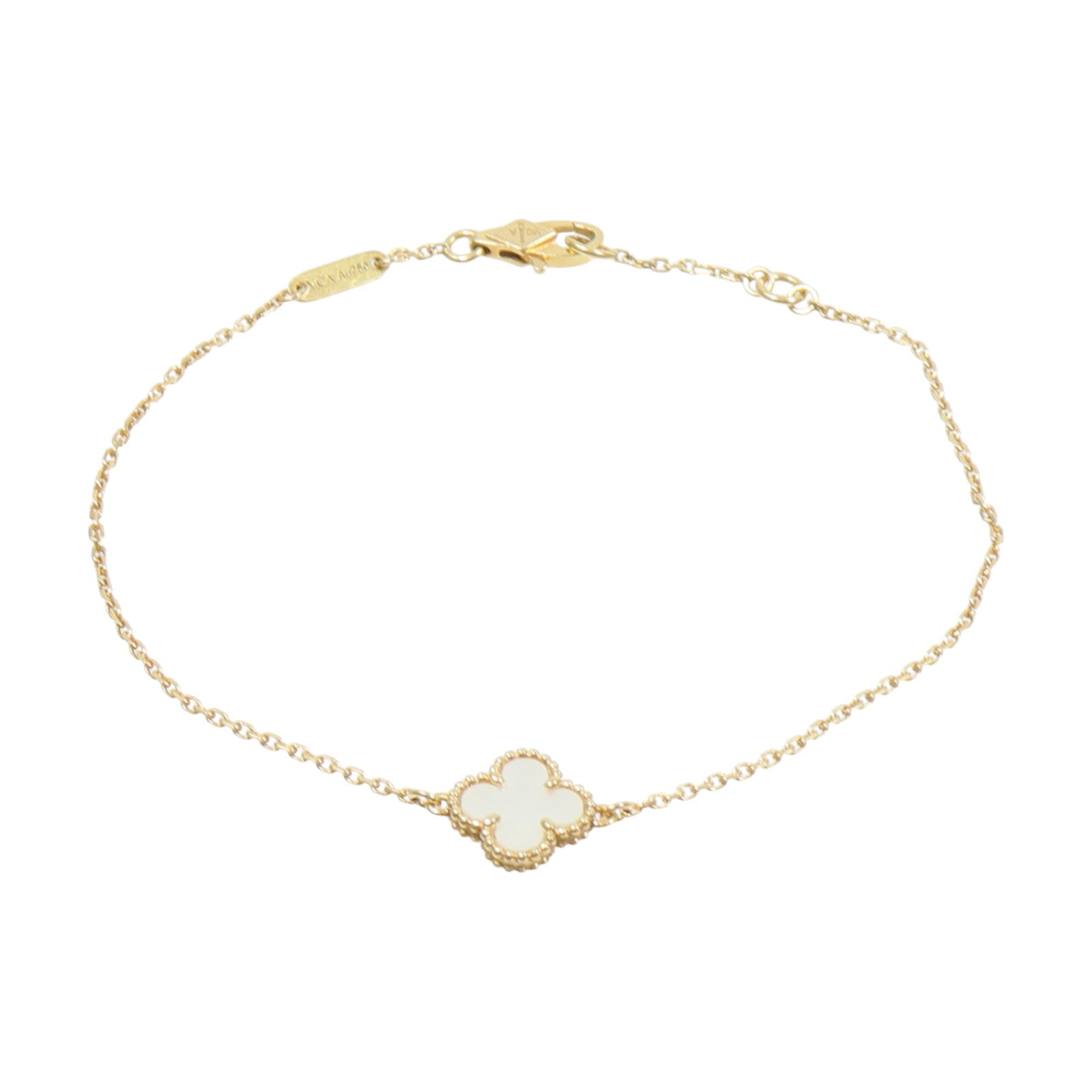 Van Cleef & Arpels 18K黃金Sweet Alhambra Bracelet珍珠母貝手鏈