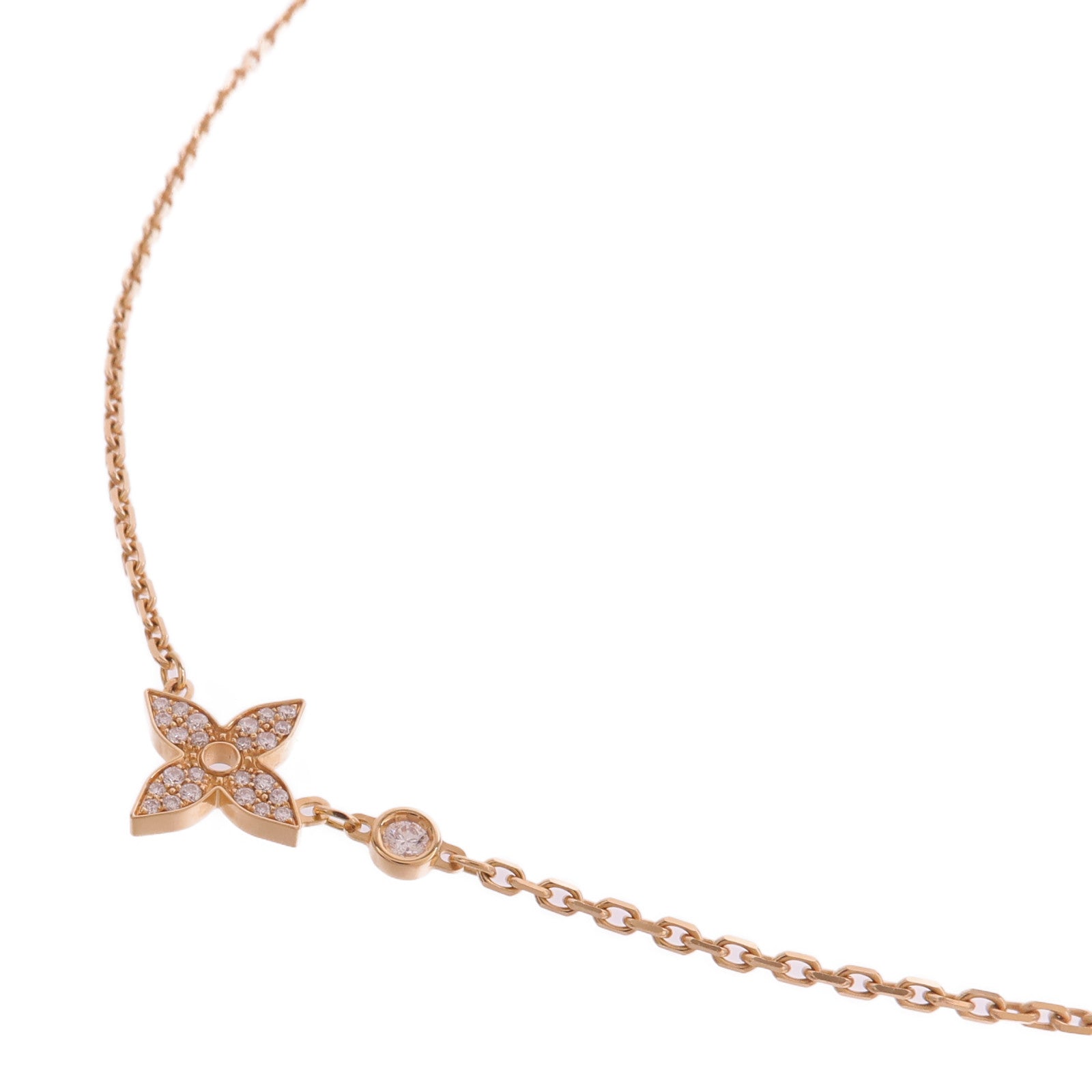 LOUIS VUITTON 18K玫瑰金Idylle Blossom Pendant鑽石項鍊