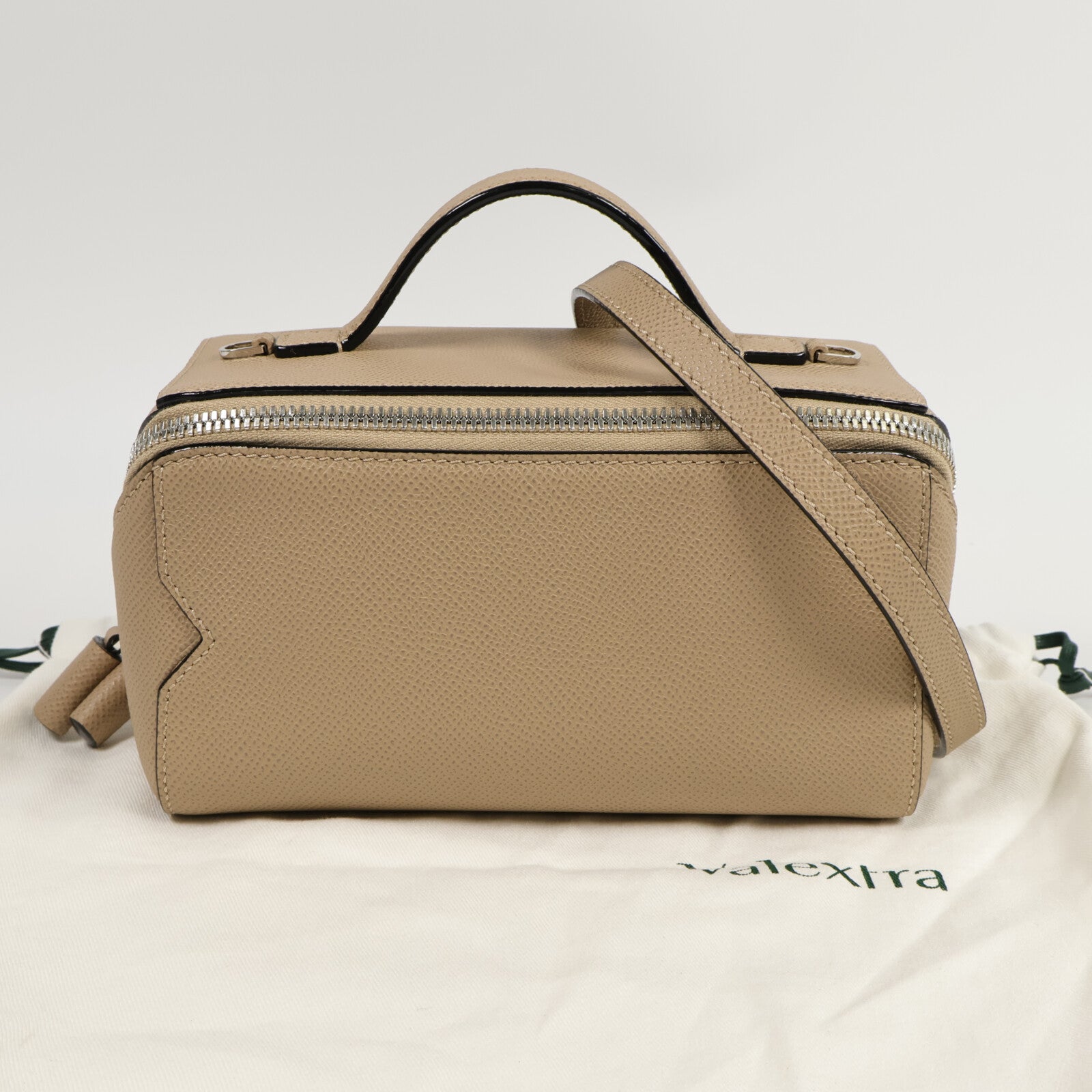 Valextra 牛皮皮革Valextra V-Line Crossbody手挽肩背兩用袋