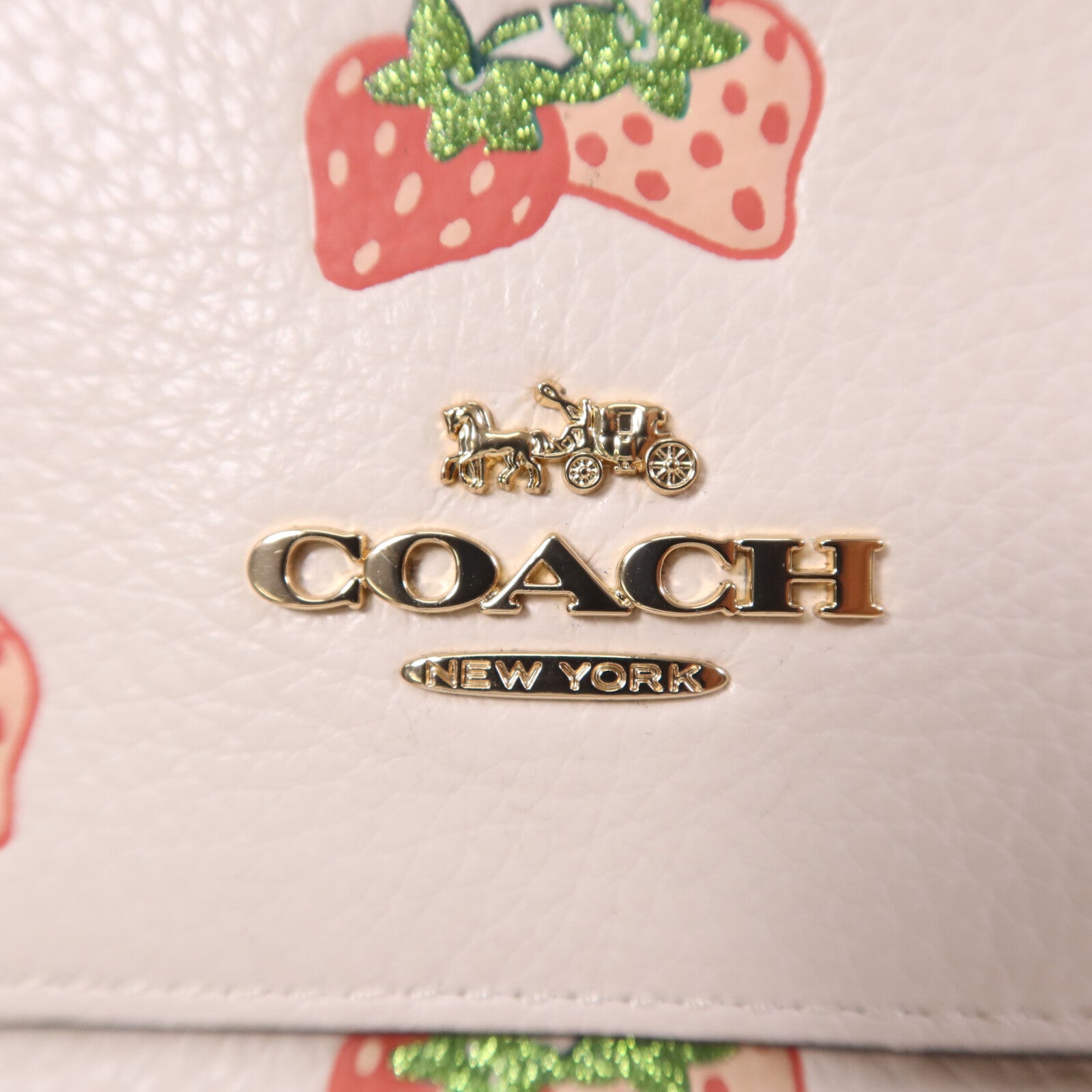 COACH 牛皮皮革Shoulder Bag金扣鏈帶肩背袋