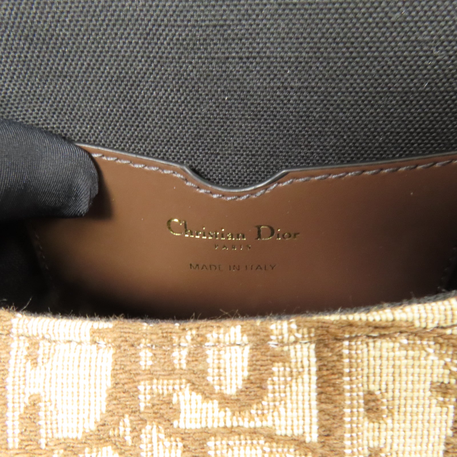 Dior 帆布Bobby金扣肩背袋