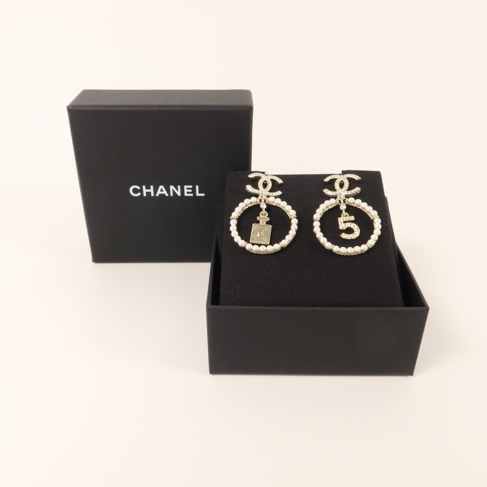 CHANEL 金屬/水晶Pierced Earring耳環