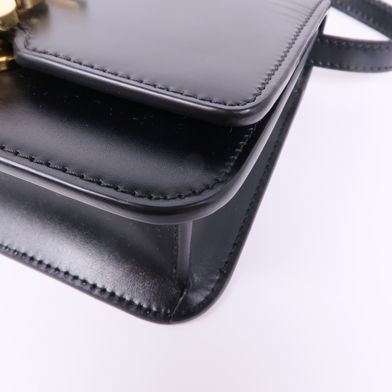 BURBERRY 牛皮皮革Mini TB Bag金扣肩背袋
