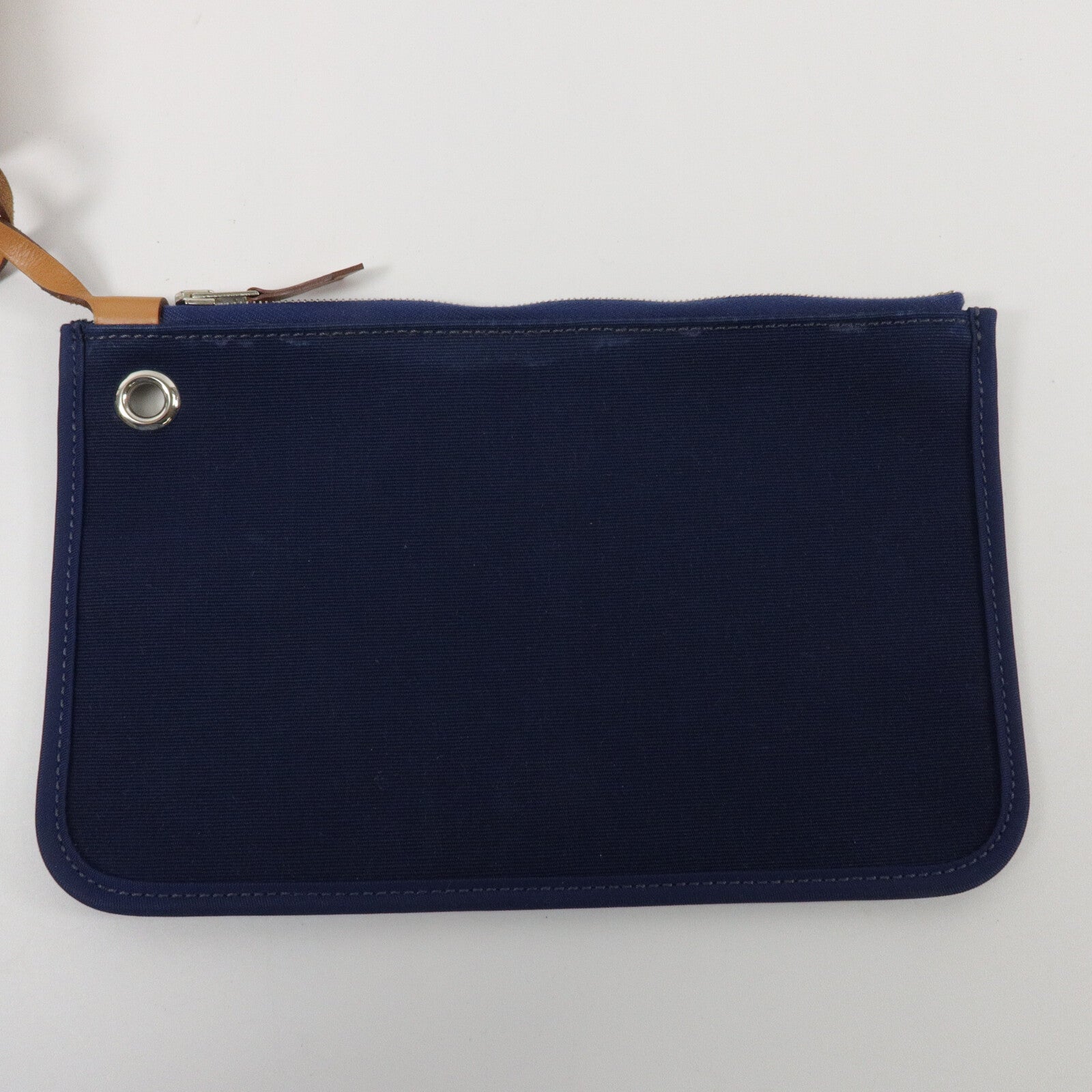 HERMES 帆布Herbag PM手挽肩背兩用袋Blue De Malte