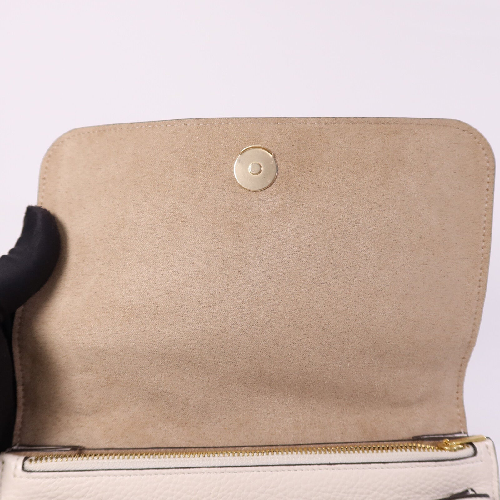COACH 牛皮皮革Shoulder Bag金扣鏈帶肩背袋