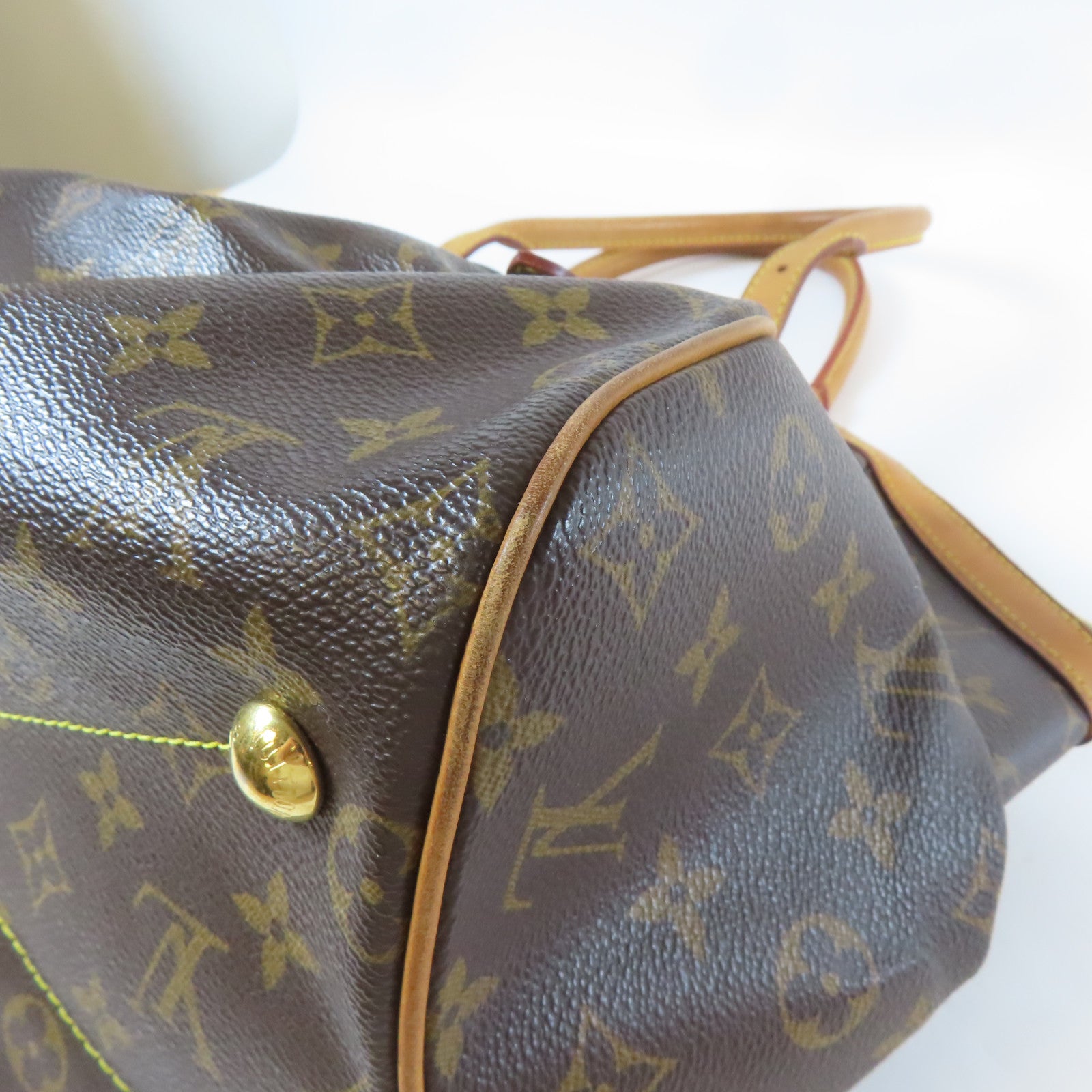 LOUIS VUITTON 【激減優惠】Monogram Tivoli GM金扣肩背袋啡色