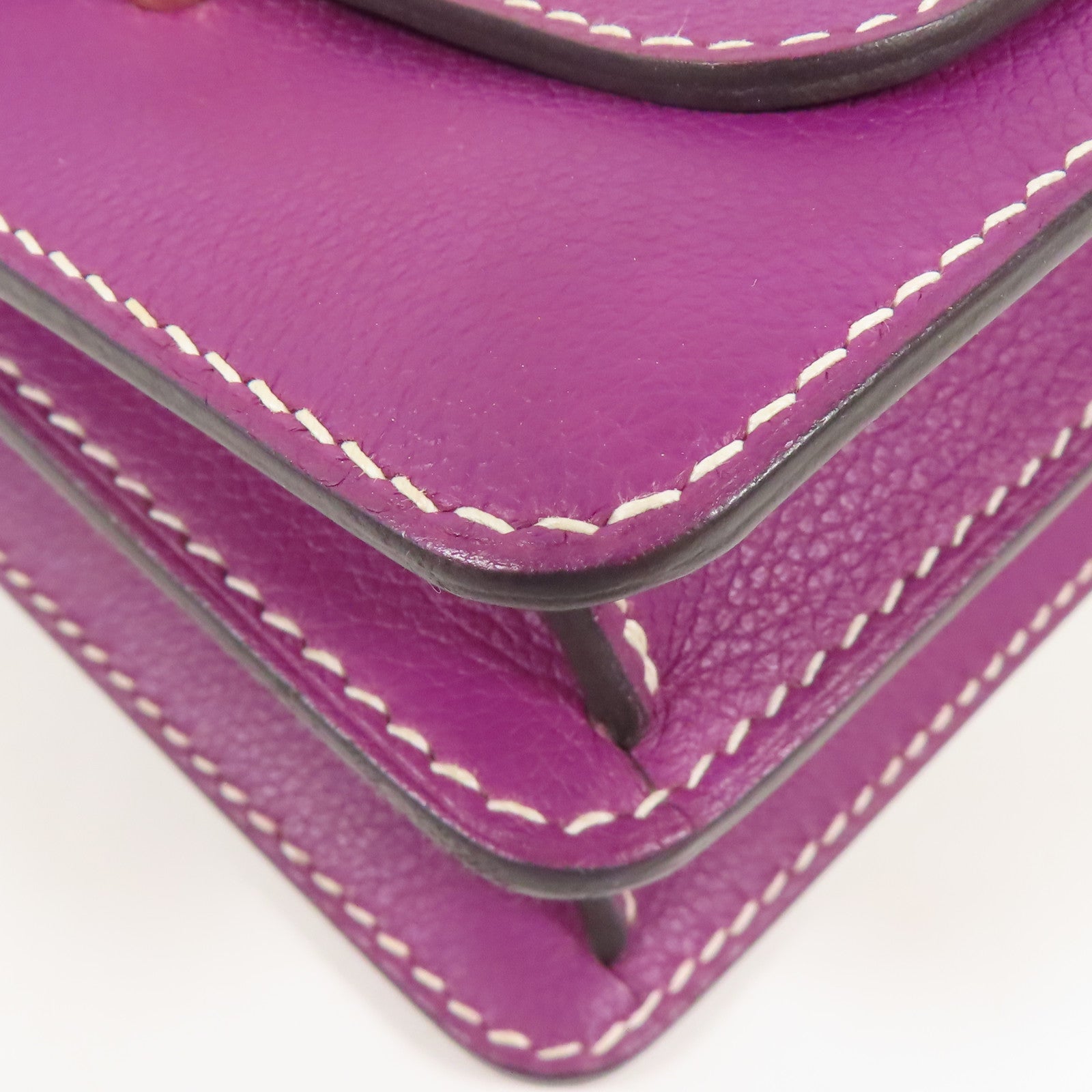 HERMES Evercolor皮革Roulis 23金扣肩背袋Anemone