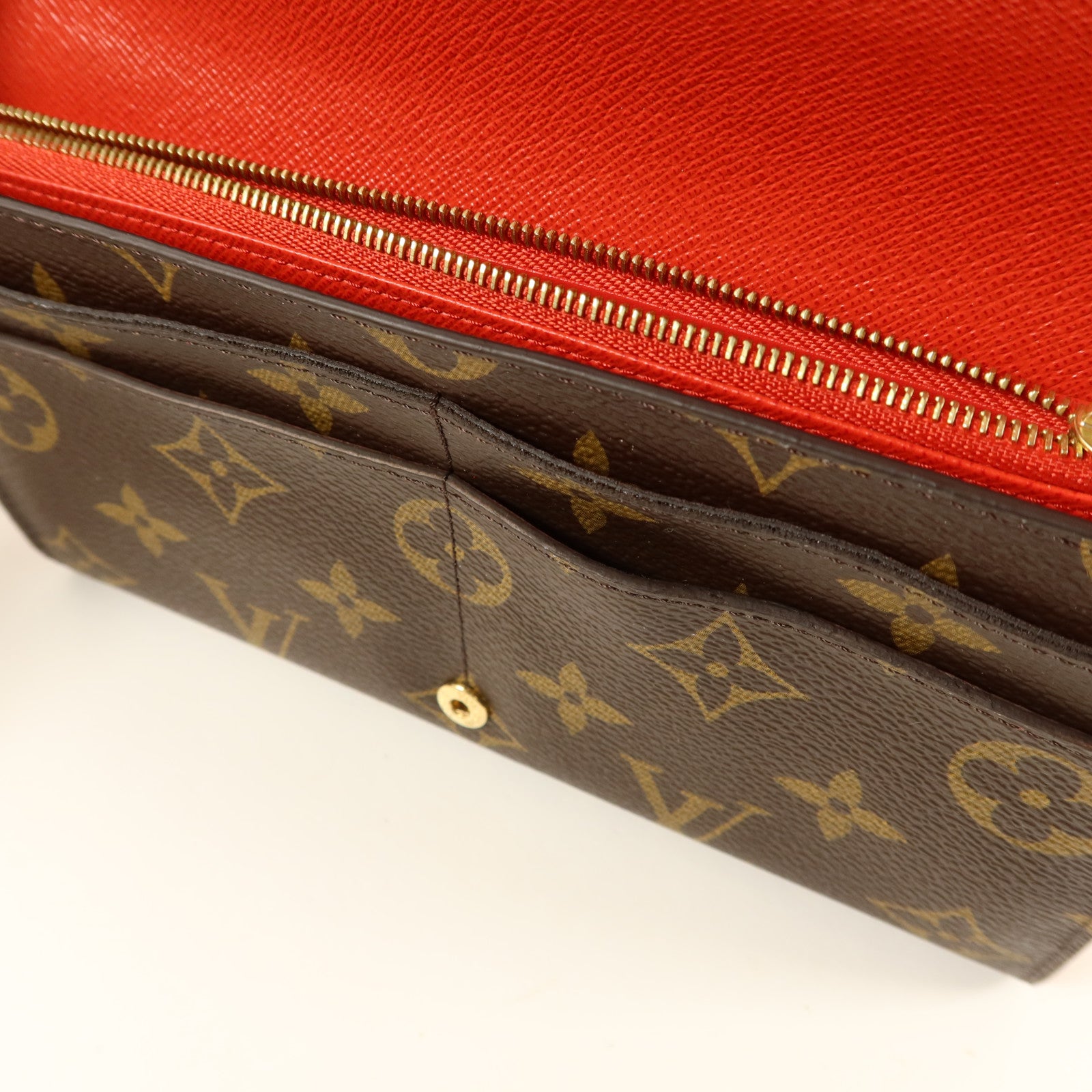 LOUIS VUITTON Monogram Sarah金扣長錢包