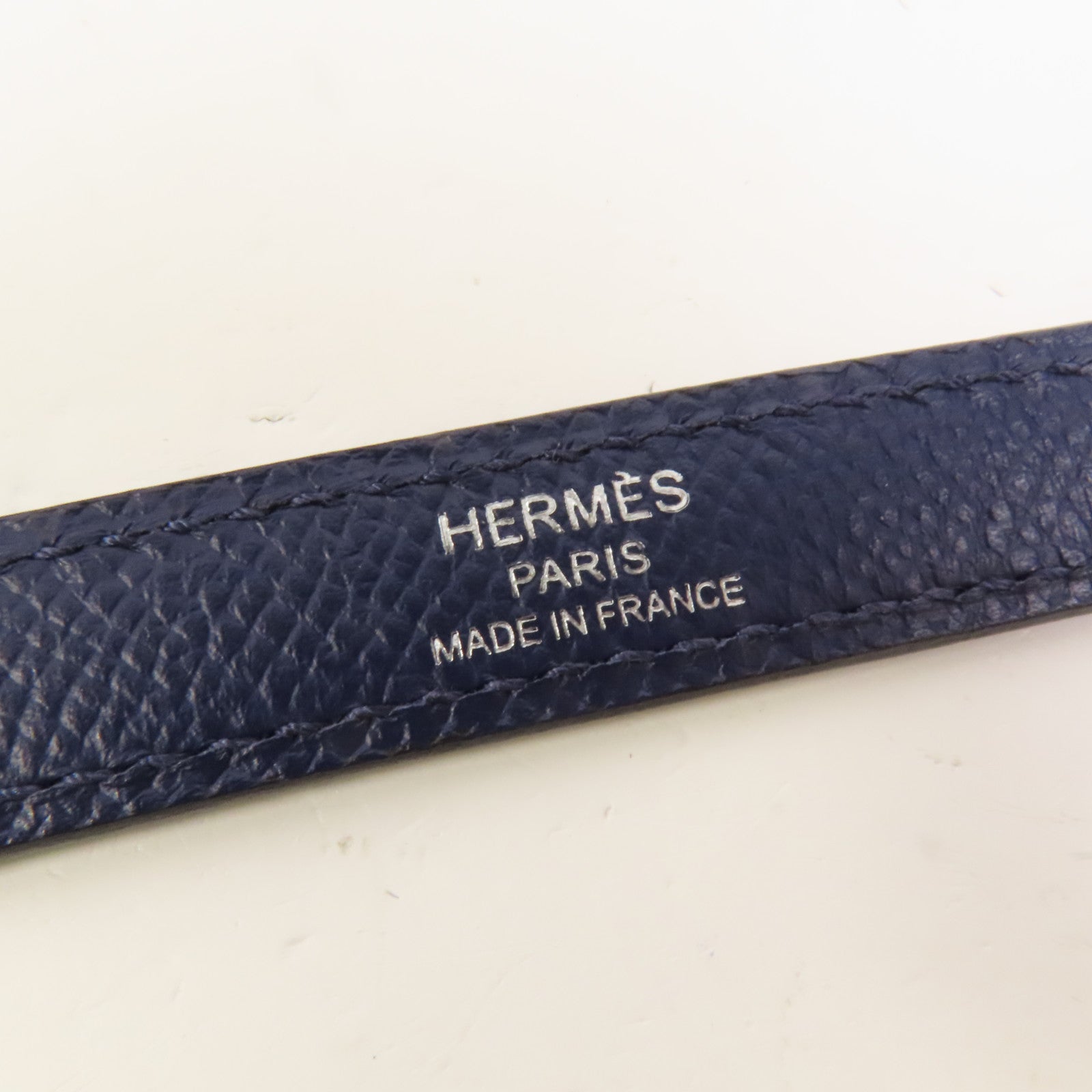 HERMES Epsom皮革Kelly 28銀扣手挽肩背兩用袋Bleu Saphir