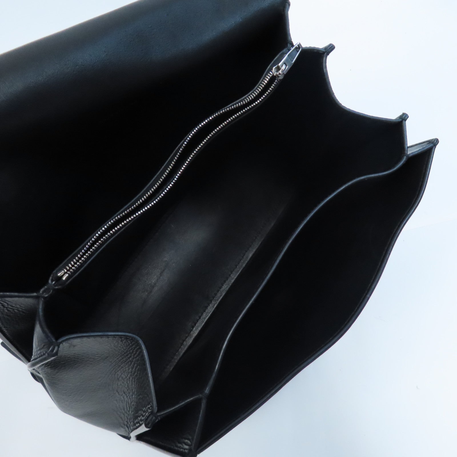 BALENCIAGA 羊皮皮革Crush銀扣肩背袋黑色